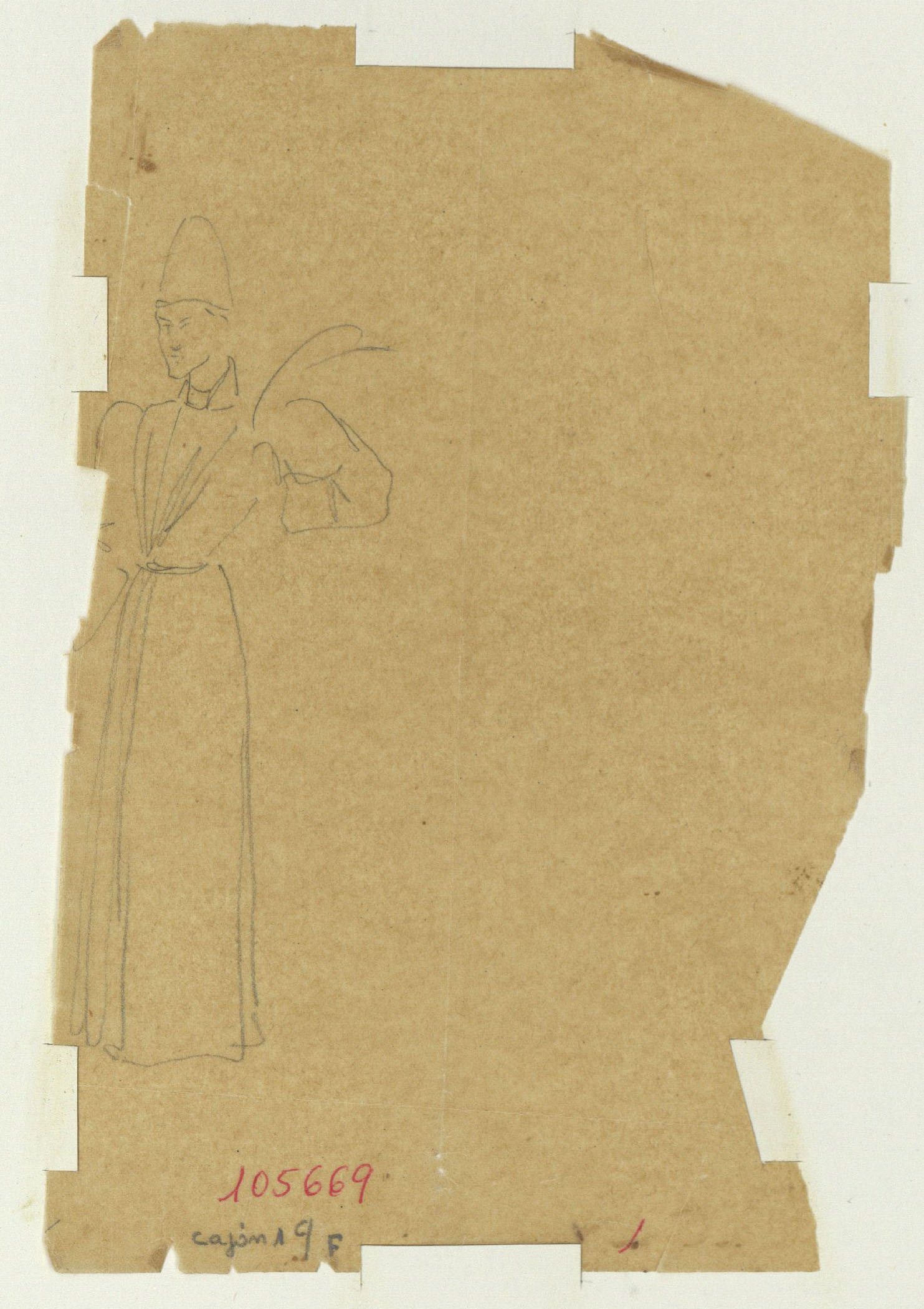 image for: Marià Fortuny - Calc d'home d'època medieval - Cap a 1867-1872