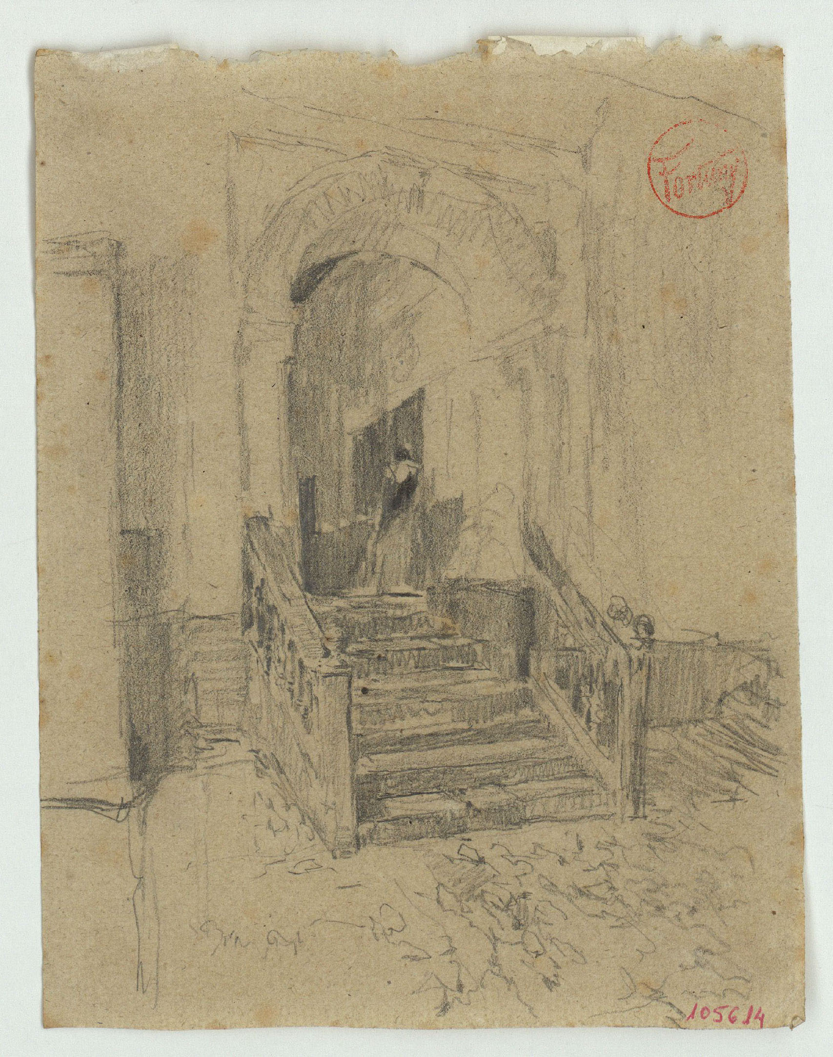 image for: Marià Fortuny - Entrada en un interior i figura - Cap a 1867-1870