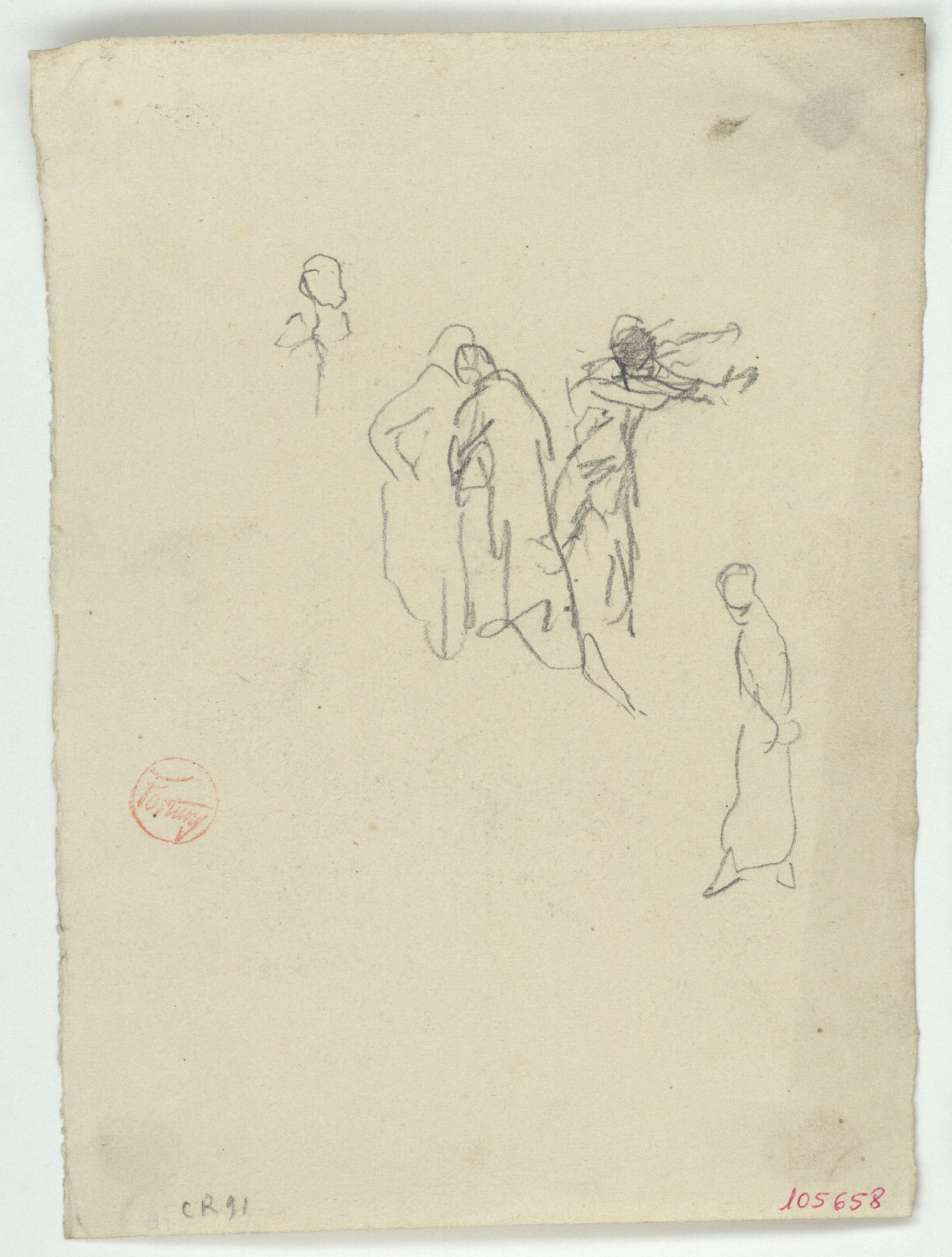 image for: Marià Fortuny - Croquis de figures - Cap a 1867-1872
