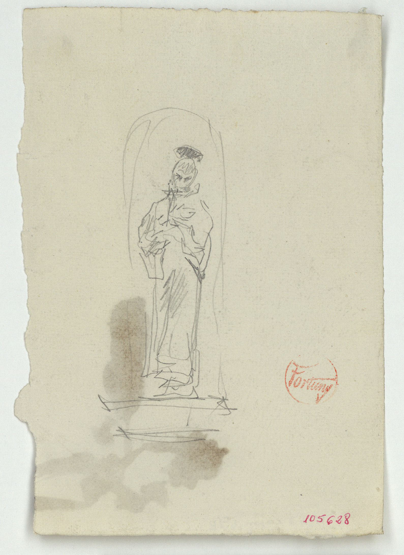 image for: Marià Fortuny - Sant dins d'un nínxol - Cap a 1867-1872