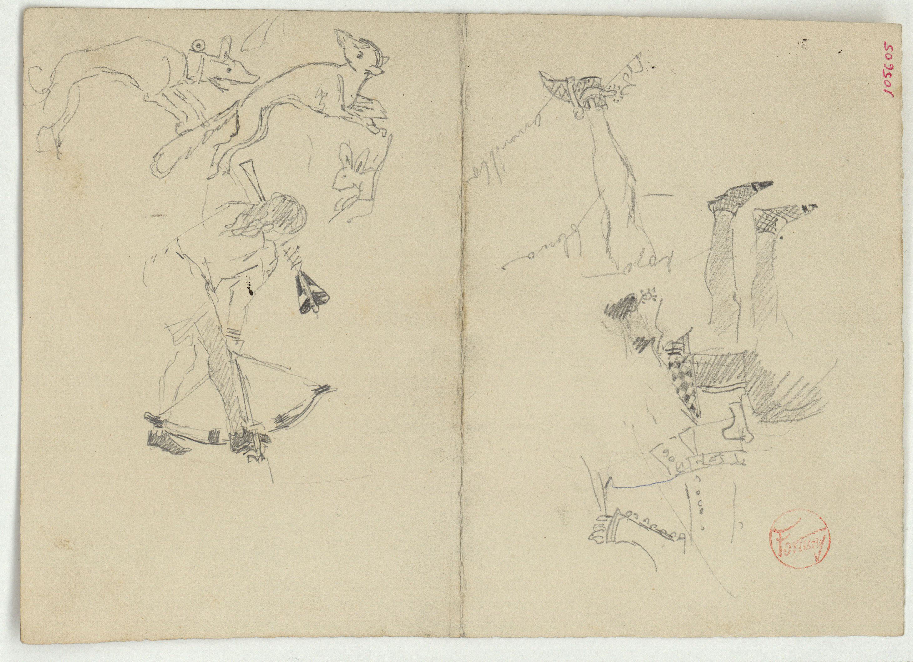 image for: Marià Fortuny - Figures amb indumentària medieval i animals - Cap a 1867-1872