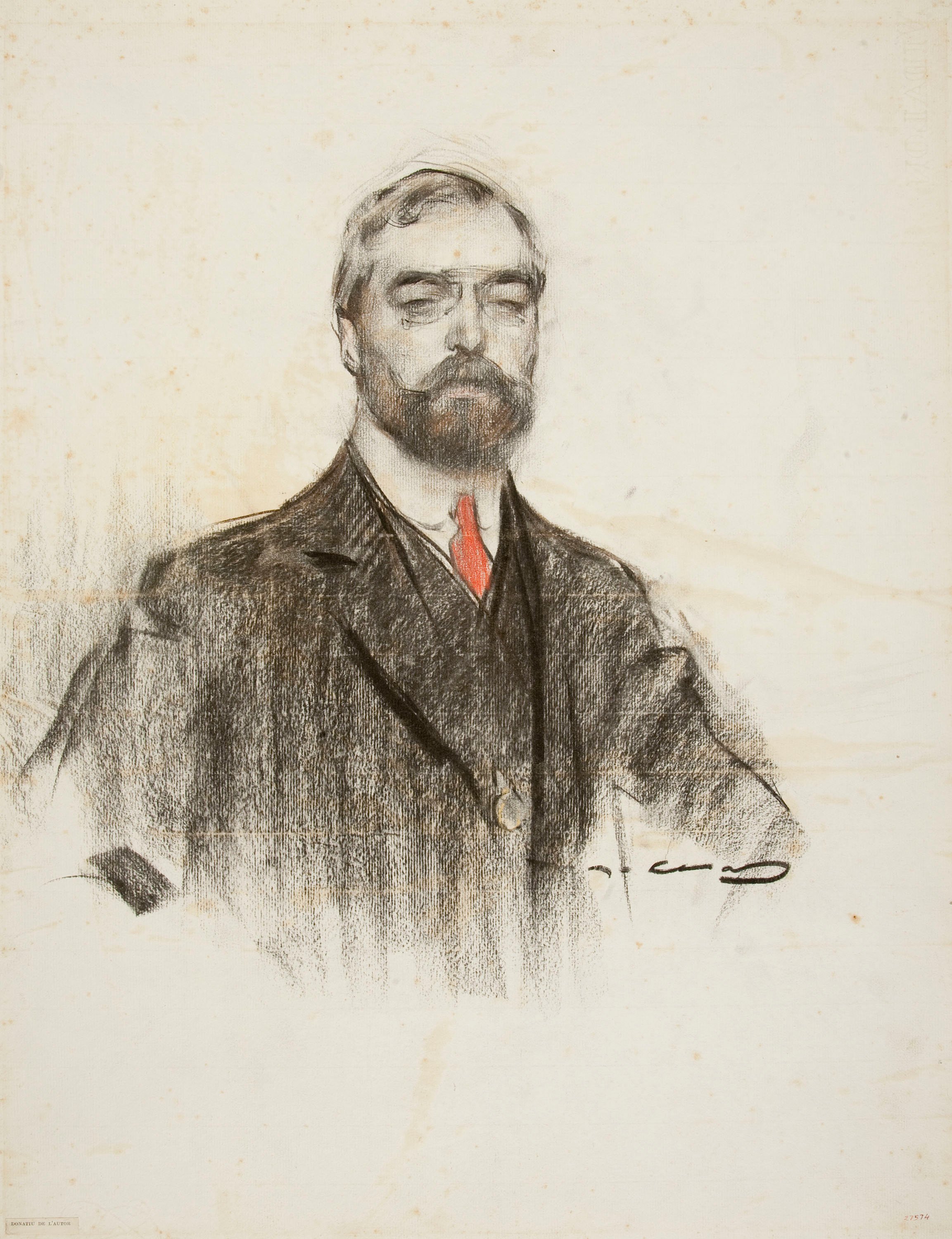 image for: Ramon Casas - Retrat de Joaquim Casas i Carbó - Cap a 1906