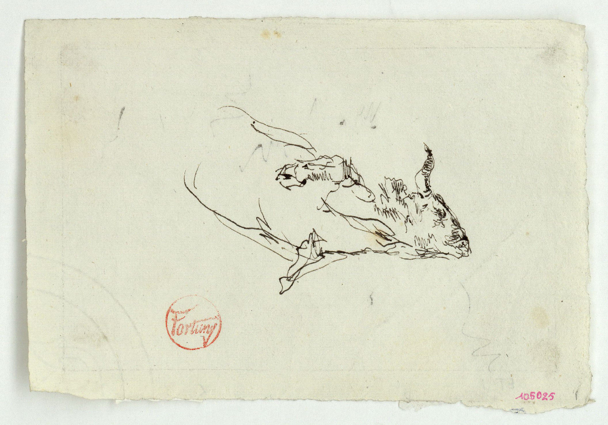 image for: Marià Fortuny - Estudi per al quadre «L'escorxador de Portici» - Cap a 1874