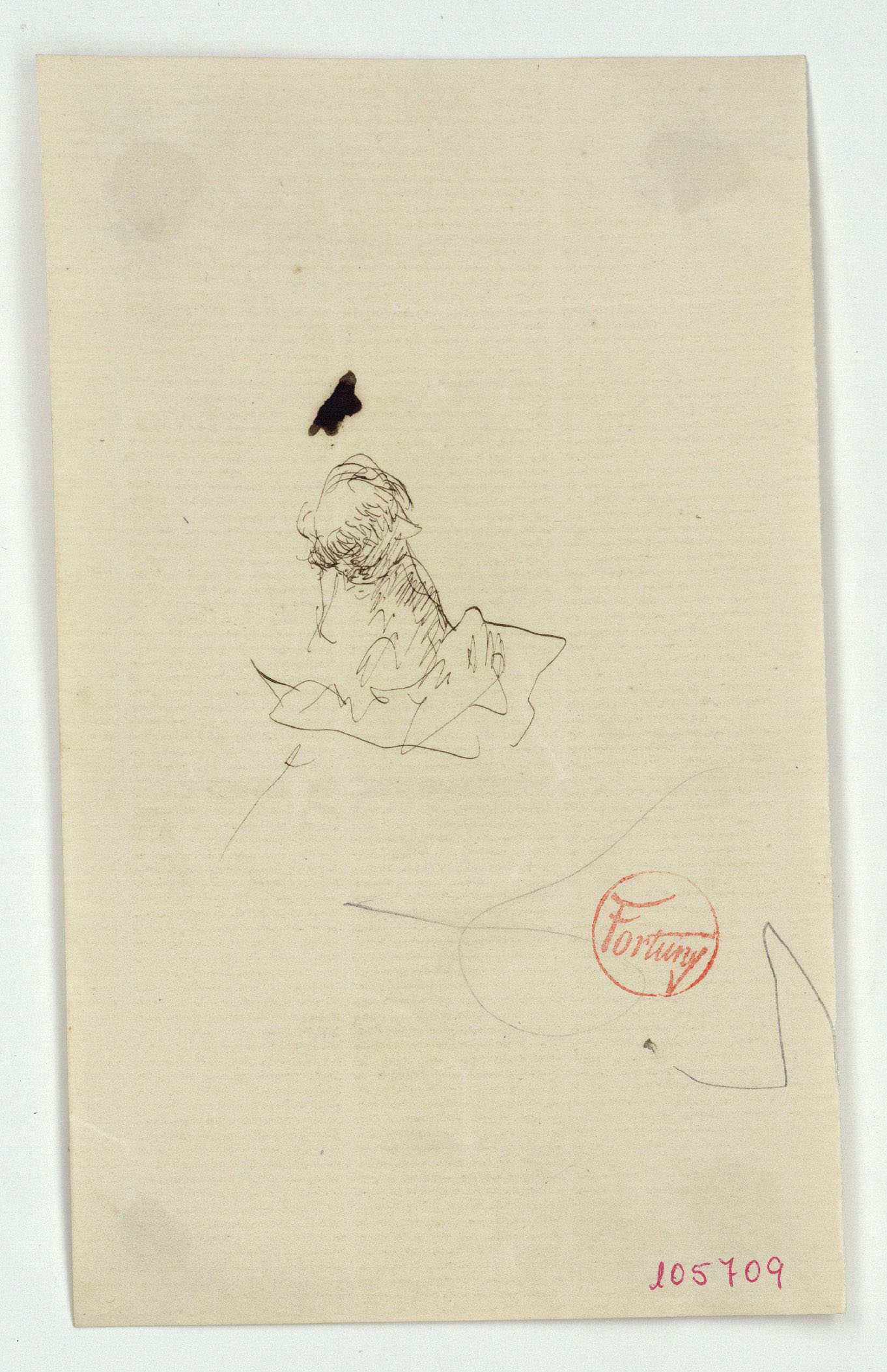 image for: Marià Fortuny - Croquis de figura - Cap a 1867-1874