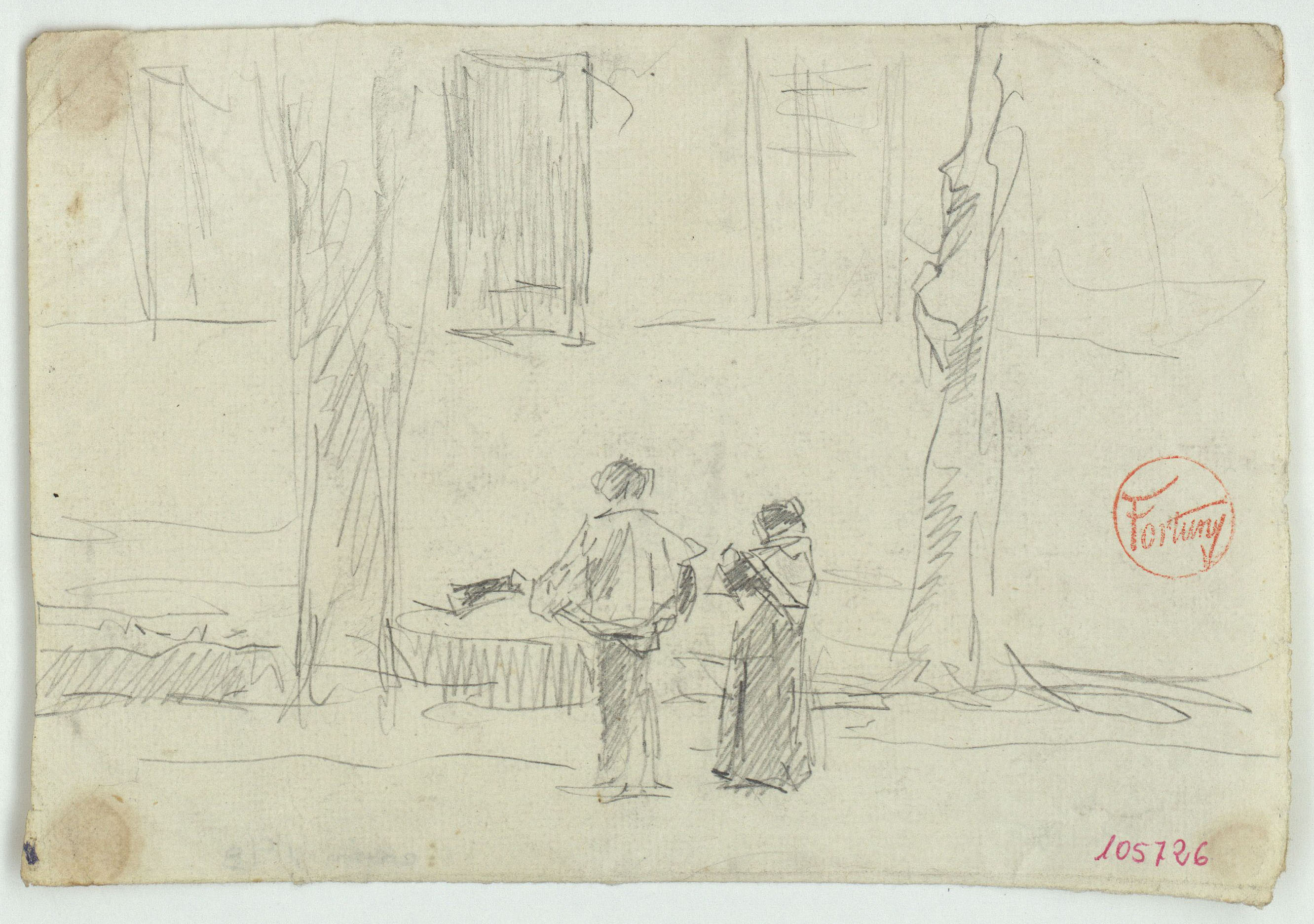 image for: Marià Fortuny - Carrer amb figures - Cap a 1871