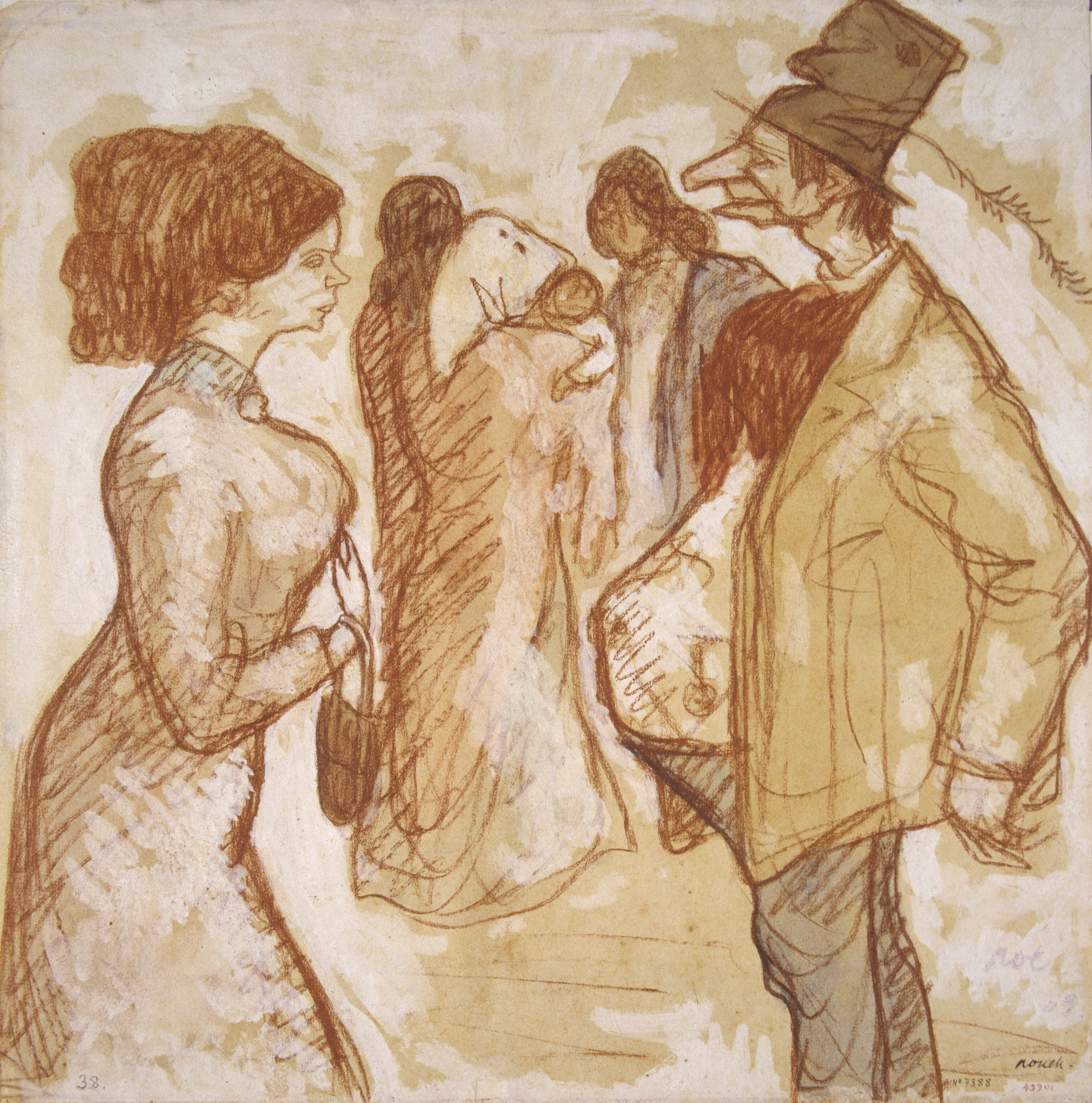 image for: Isidre Nonell - Pel carrer - 1909