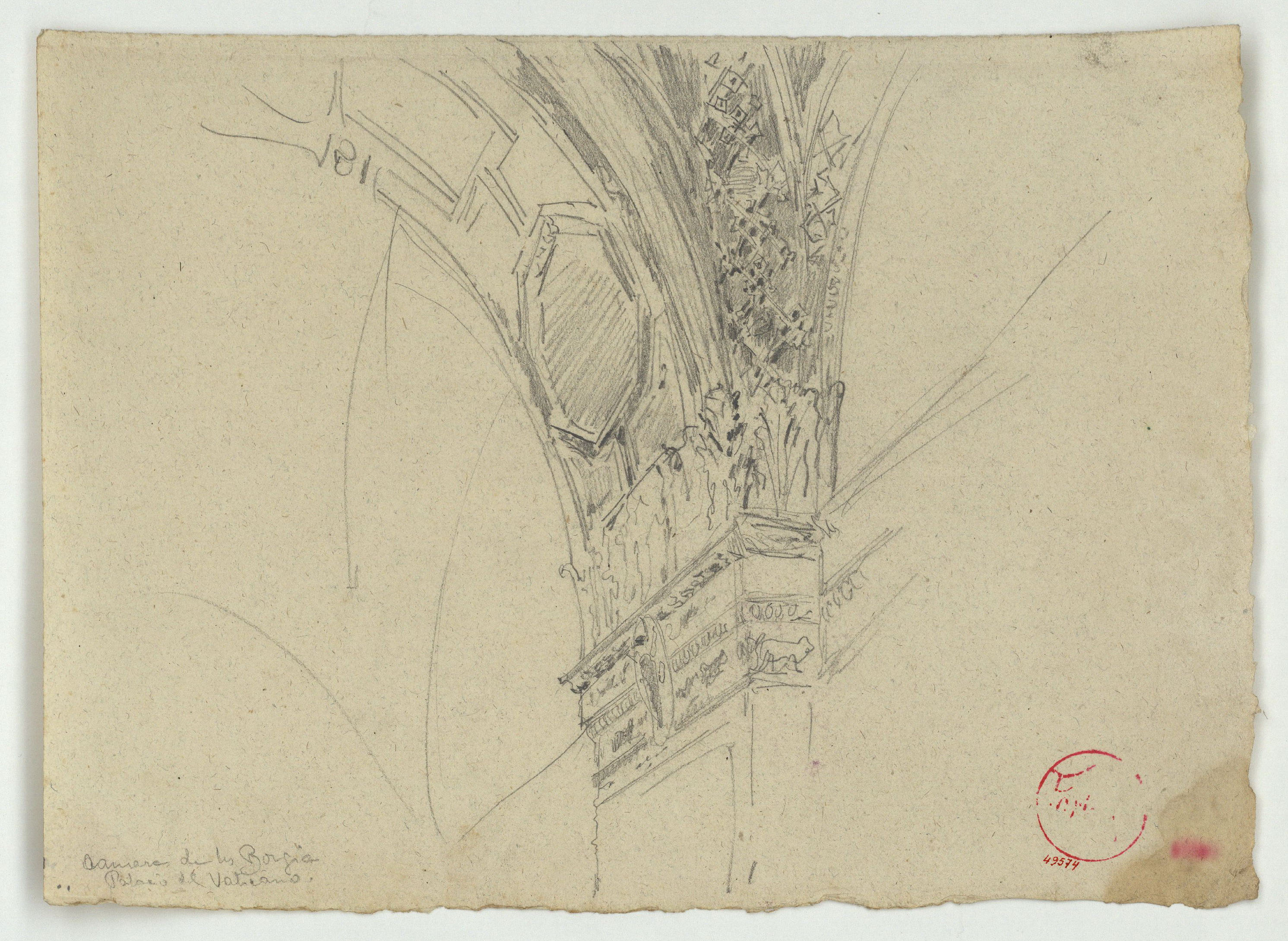 image for: Marià Fortuny - Part d'una arcada dels apartaments Borja als Palaus Vaticans - Cap a 1863-1866