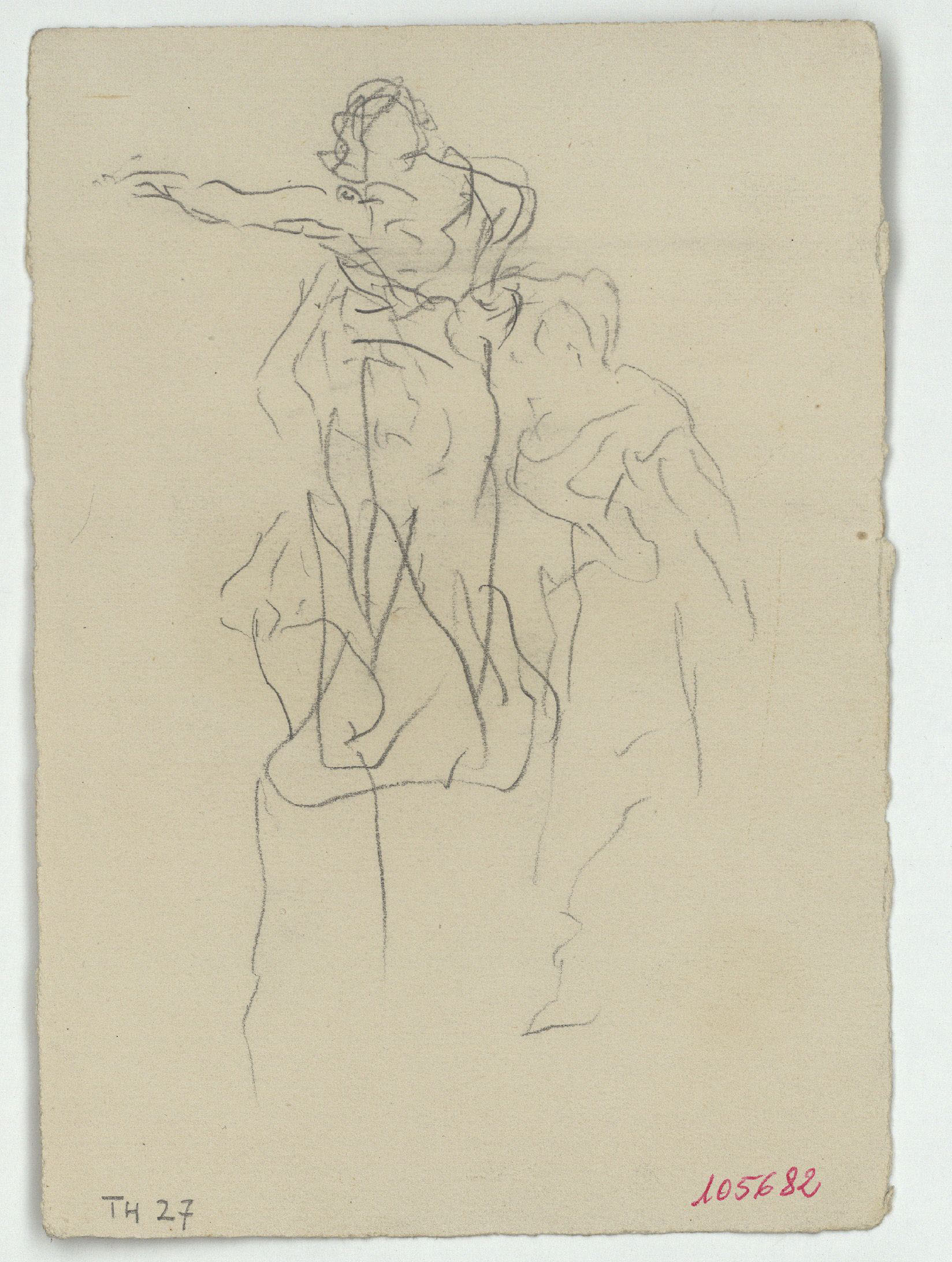 image for: Marià Fortuny - Cap femení (anvers) / Croquis de figura (revers) - Cap a 1867-1872 [1]