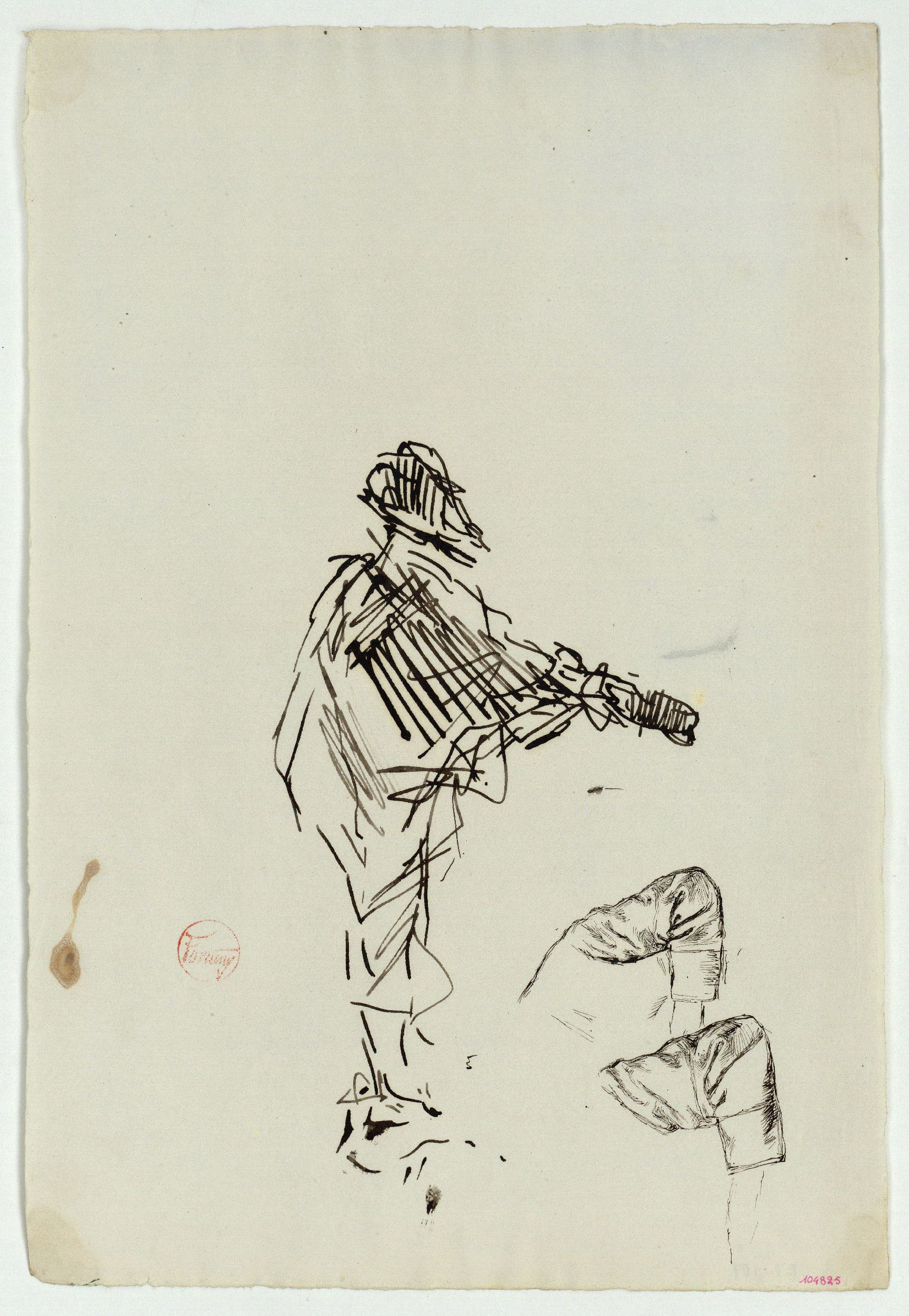 image for: Marià Fortuny - Estudi per al quadre «Enterrament a Granada» - Cap a 1871