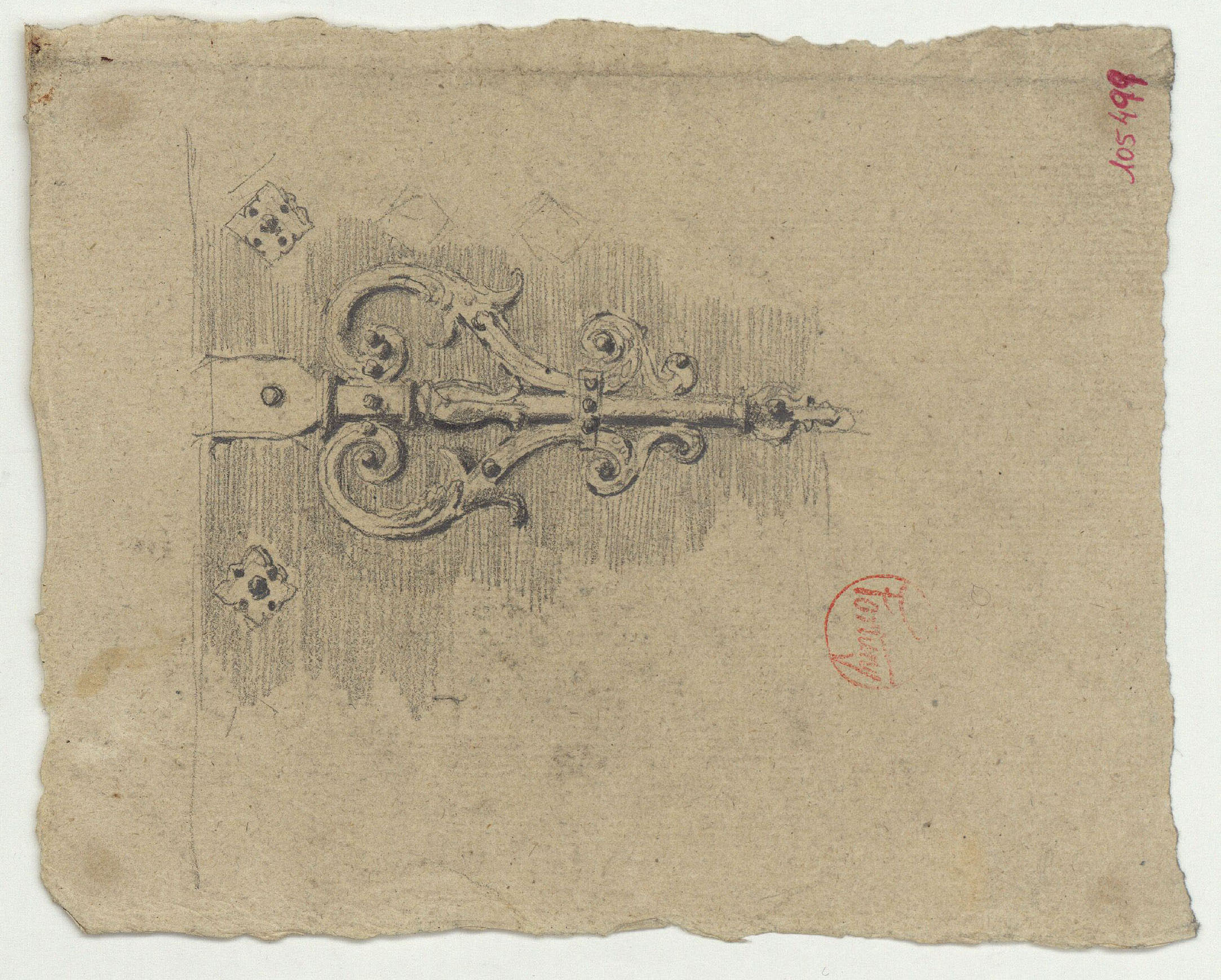 image for: Marià Fortuny - Frontissa d'una porta - Cap a 1867-1872