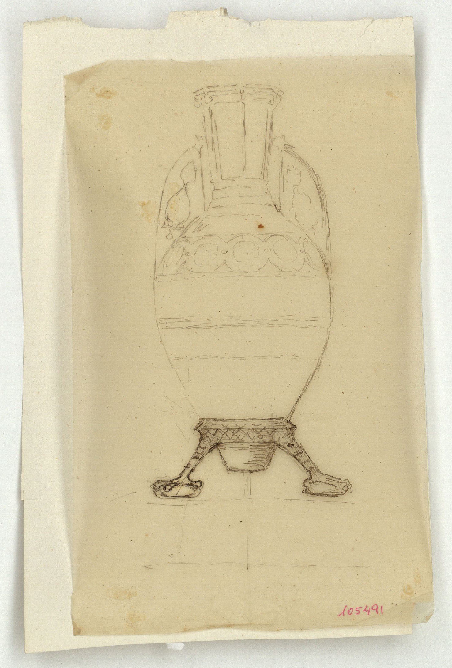 image for: Marià Fortuny - Calc de vas d'estil musulmà amb suport - Cap a 1870-1872