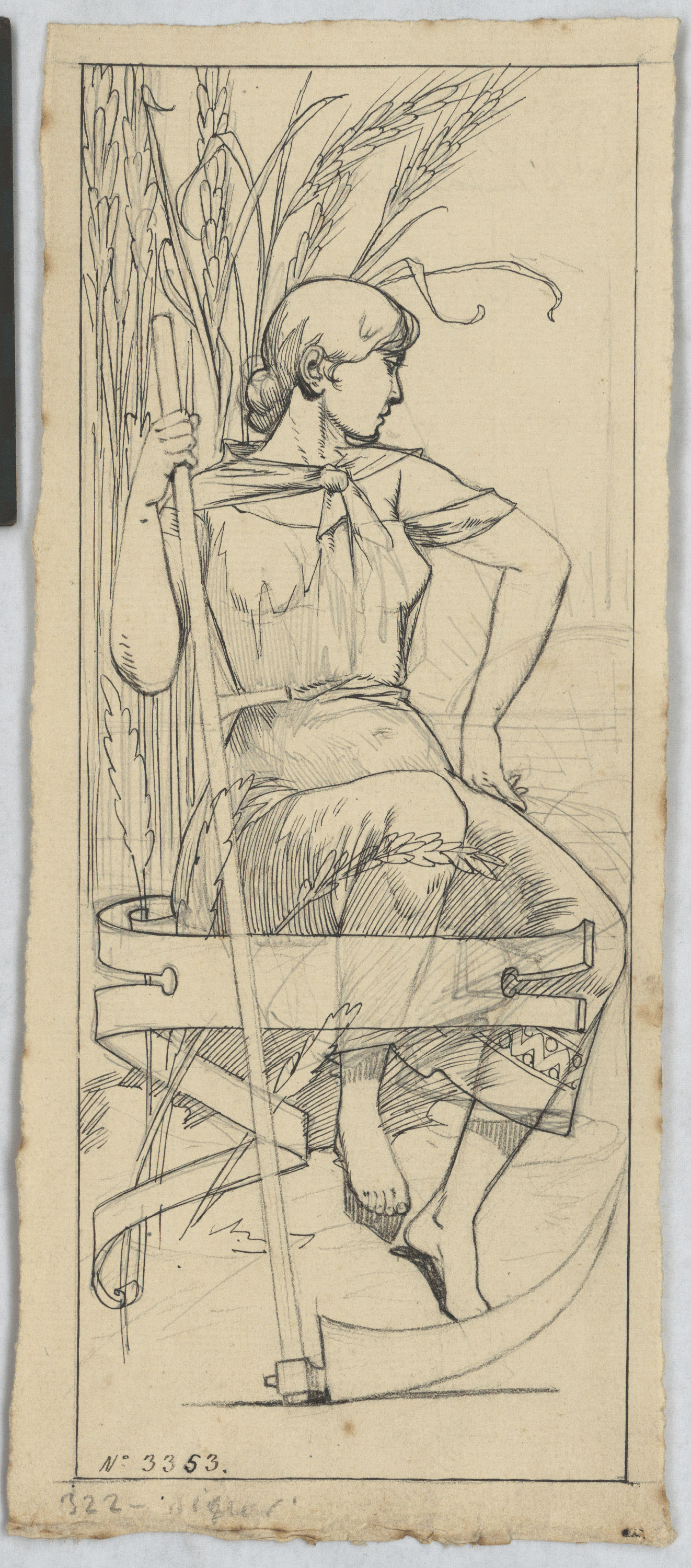 image for: Alexandre de Riquer - Al·legoria de la sega - Cap a 1890-1900