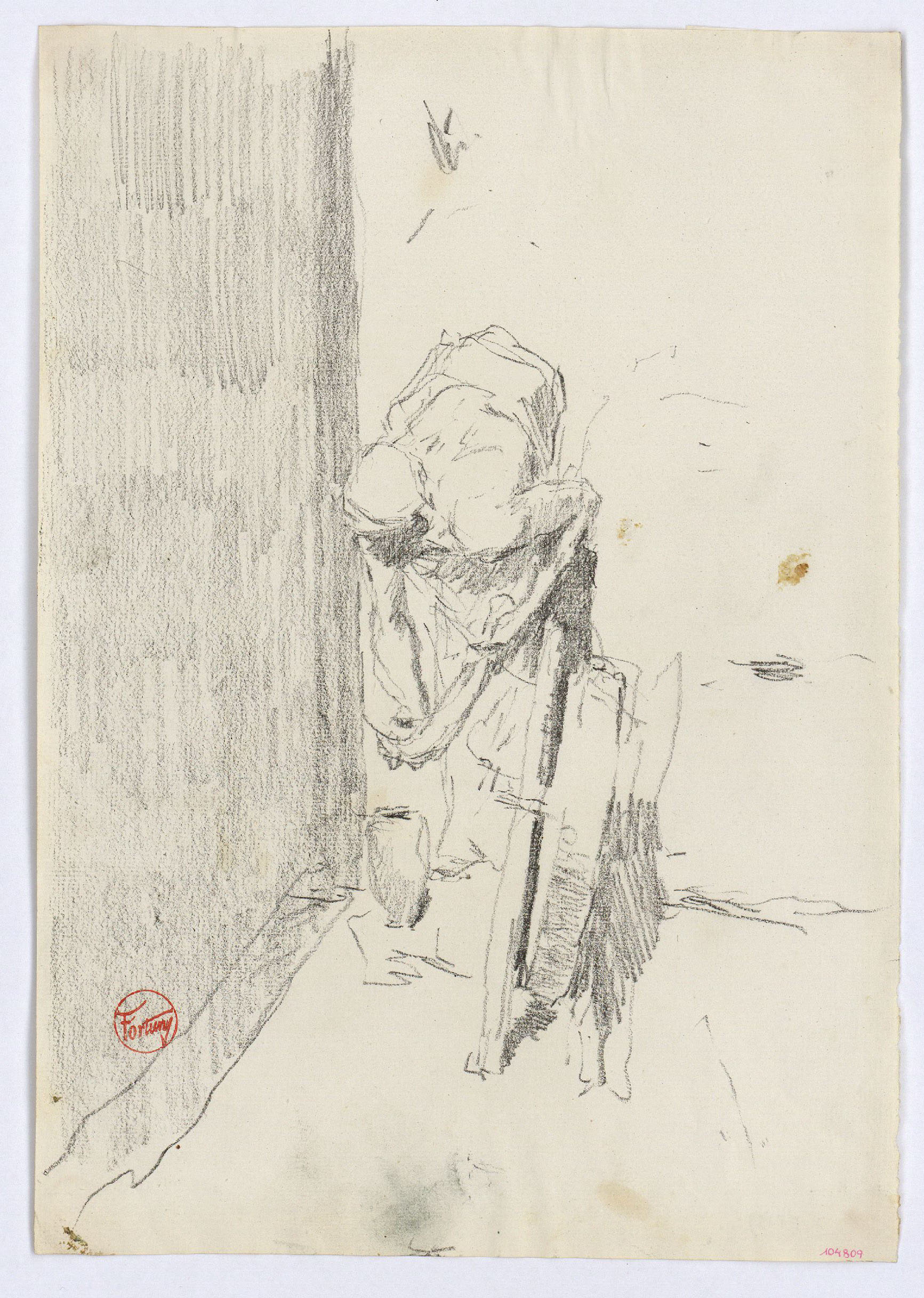 image for: Marià Fortuny - Estudi per al quadre «L'esmolador de sabres» - Cap a 1872