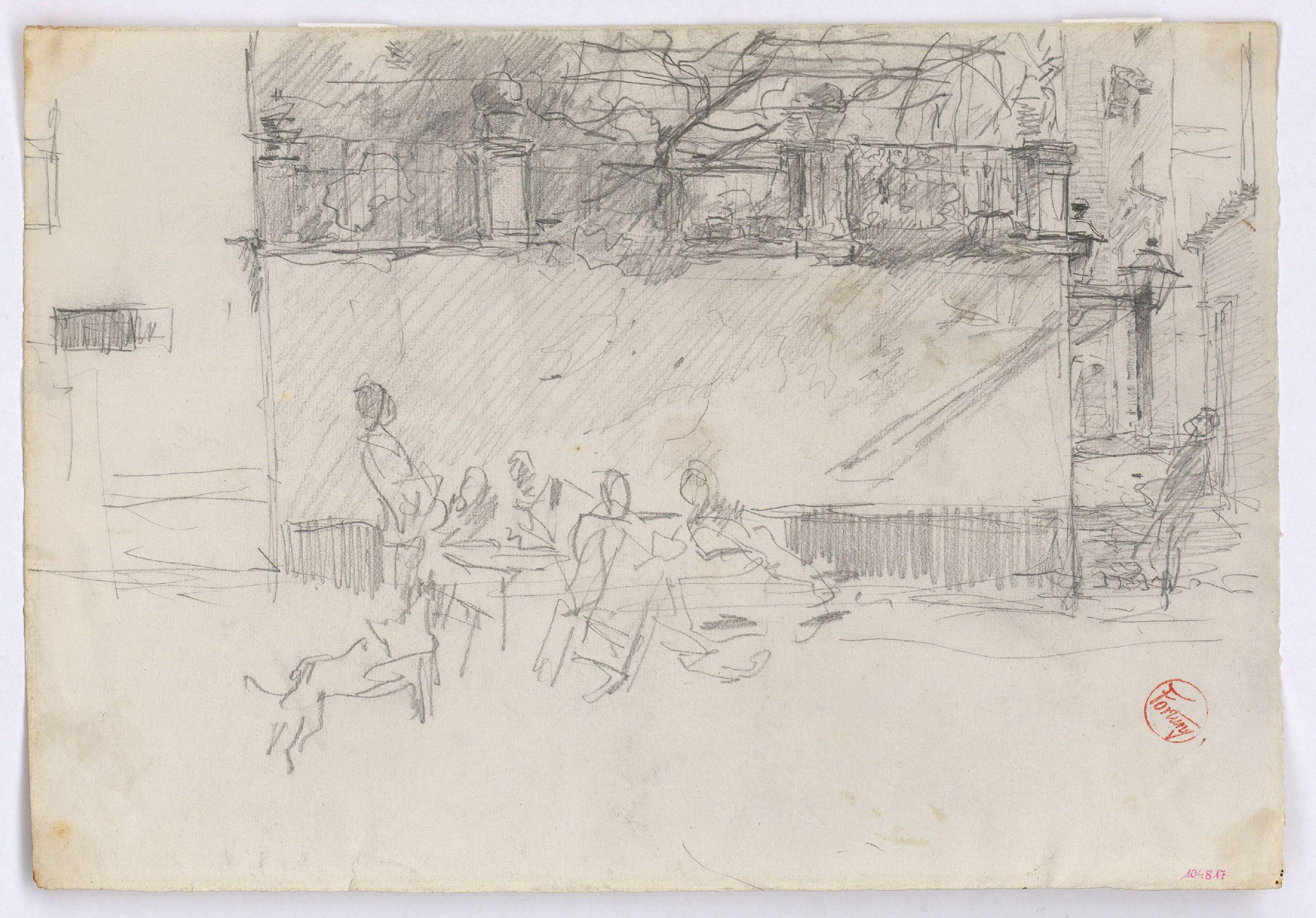 image for: Marià Fortuny - Estudi per al quadre «Dinar a l'Alhambra» - Cap a 1872