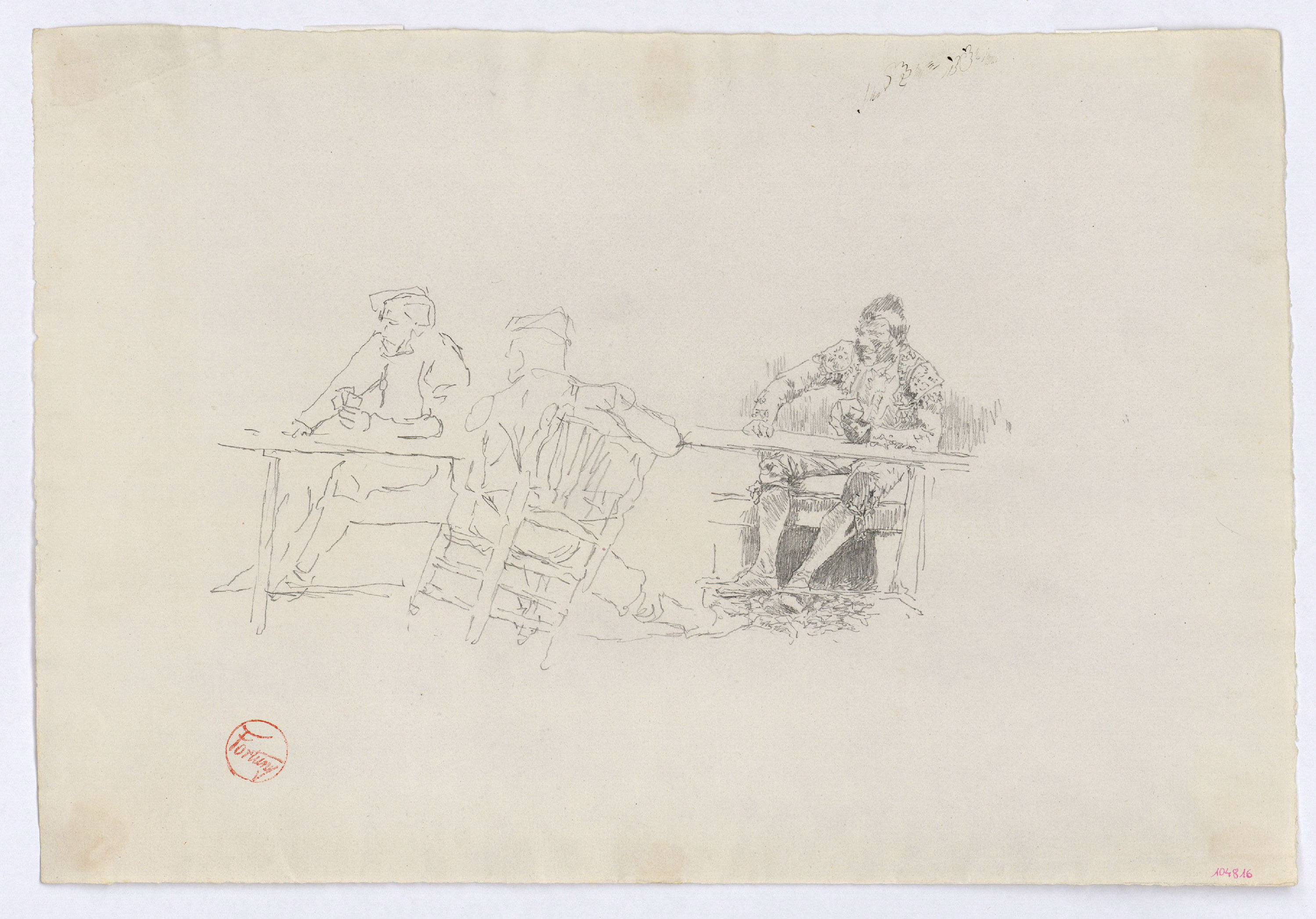 image for: Marià Fortuny - Estudi per al quadre «Dinar a l'Alhambra» - Cap a 1872