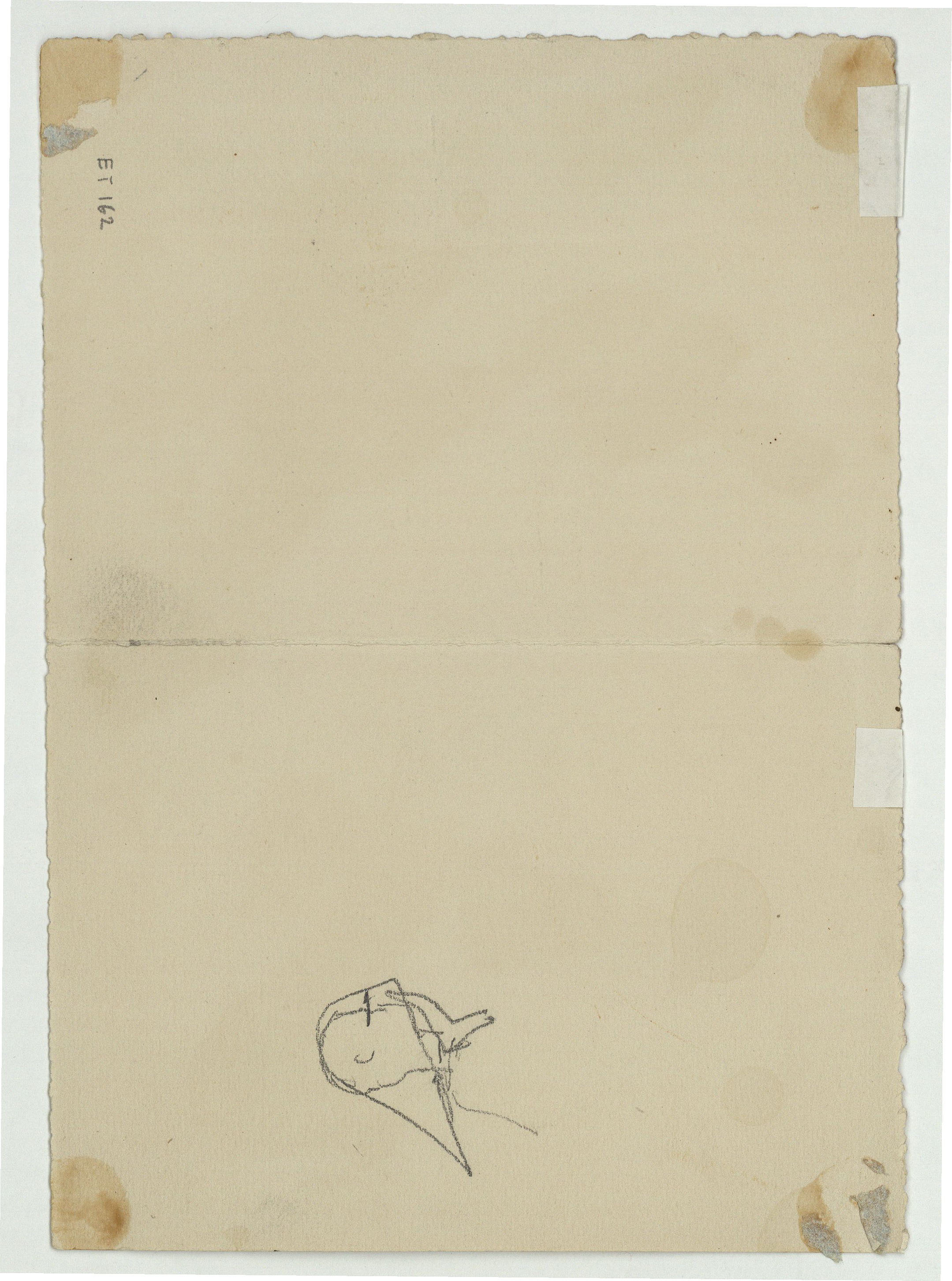 image for: Marià Fortuny - Estudi per al quadre «L'esmolador de sabres» (anvers) / Croquis de casc (revers) - Cap a 1872 [1]