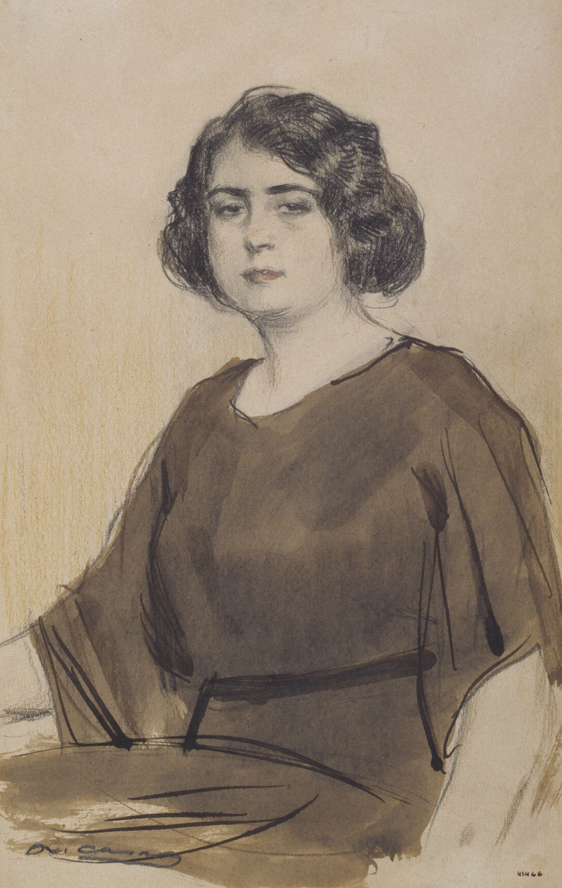 image for: Ramon Casas - Retrat de Júlia Peraire - Cap a 1920