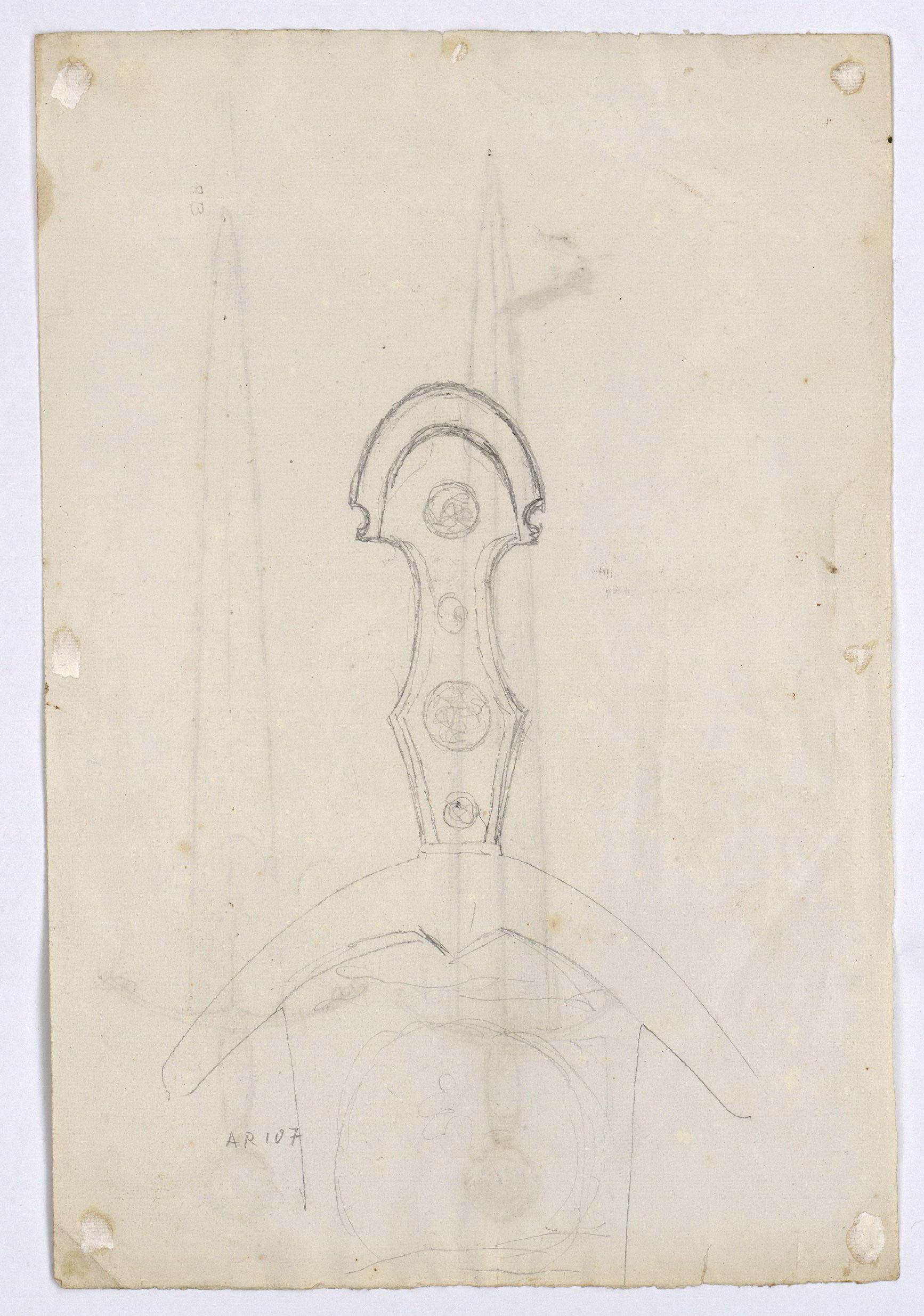 image for: Marià Fortuny - Espases d'estil musulmà (anvers) / Pom d'espasa (revers) - Cap a 1870-1872 [1]