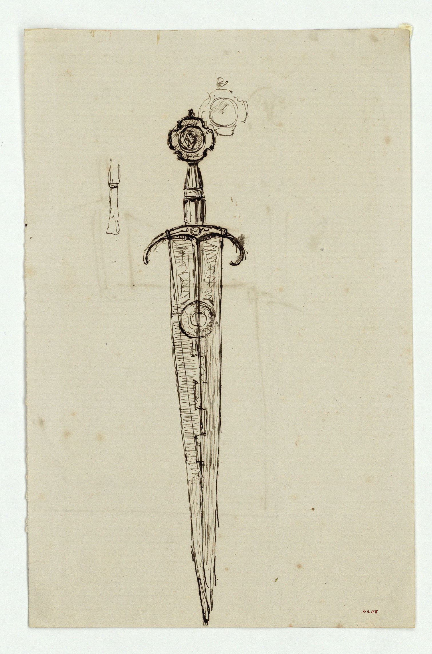 image for: Marià Fortuny - Espasa d'estil musulmà (anvers) / Espasa d'estil musulmà (revers) - Cap a 1870-1872