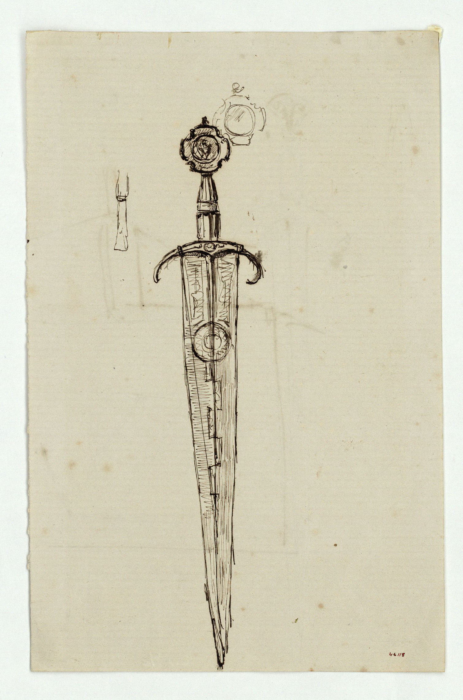 image for: Marià Fortuny - Espasa d'estil musulmà (anvers) / Espasa d'estil musulmà (revers) - Cap a 1870-1872