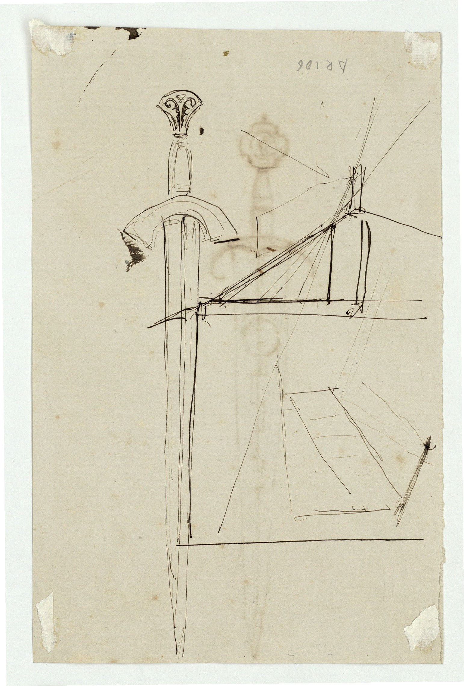 image for: Marià Fortuny - Espasa d'estil musulmà (anvers) / Espasa d'estil musulmà (revers) - Cap a 1870-1872 [1]