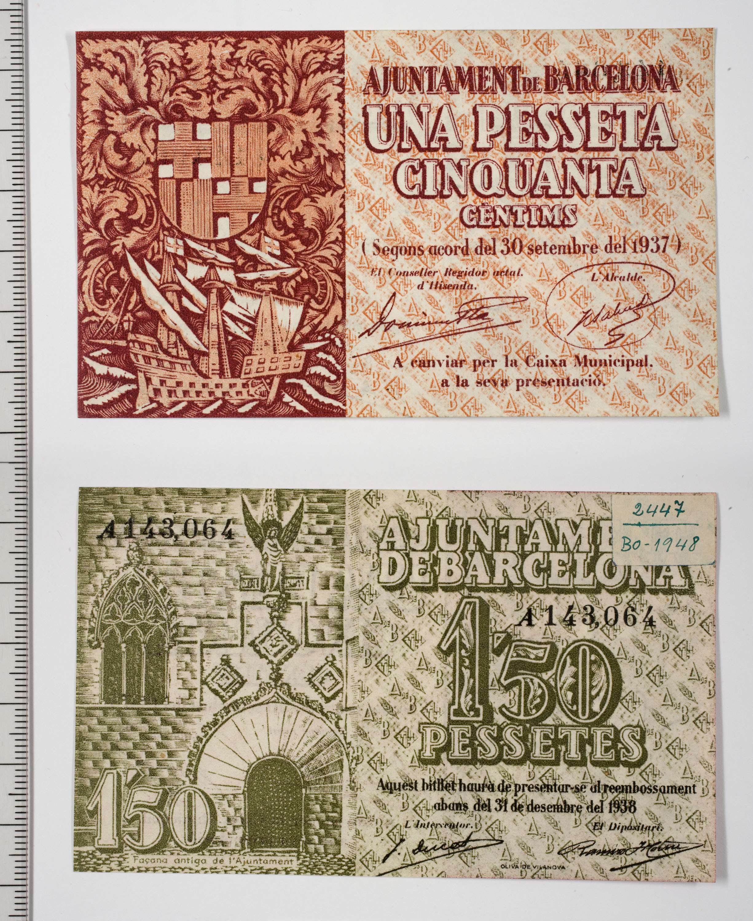 image for: Ajuntament de Barcelona - 1,50 pessetes - 30.11.1937