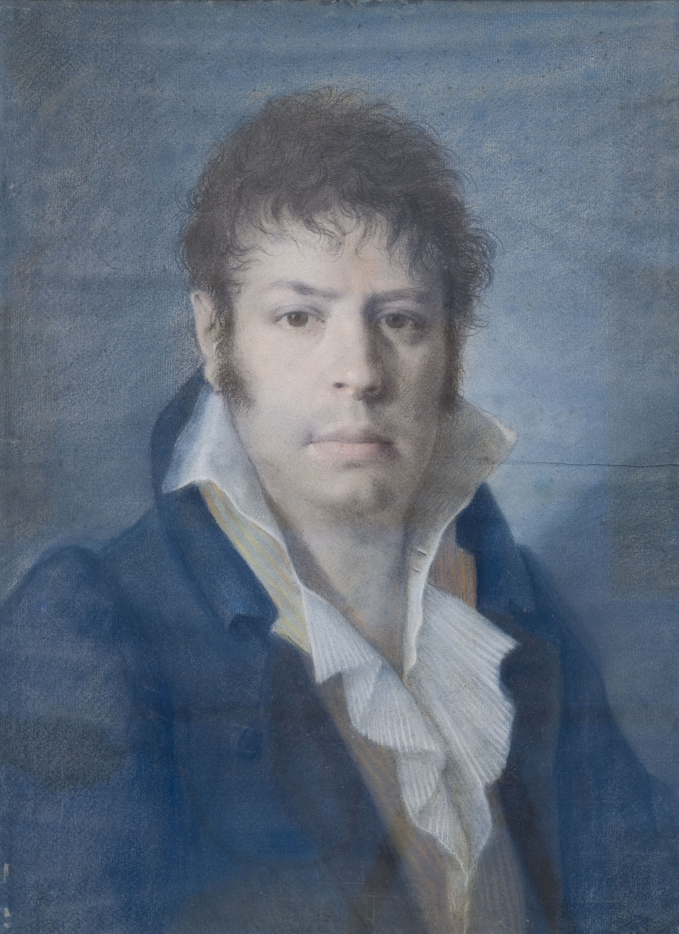 image for: Vicente Rodes - Retrat de jove amb levita blava - Cap a 1820
