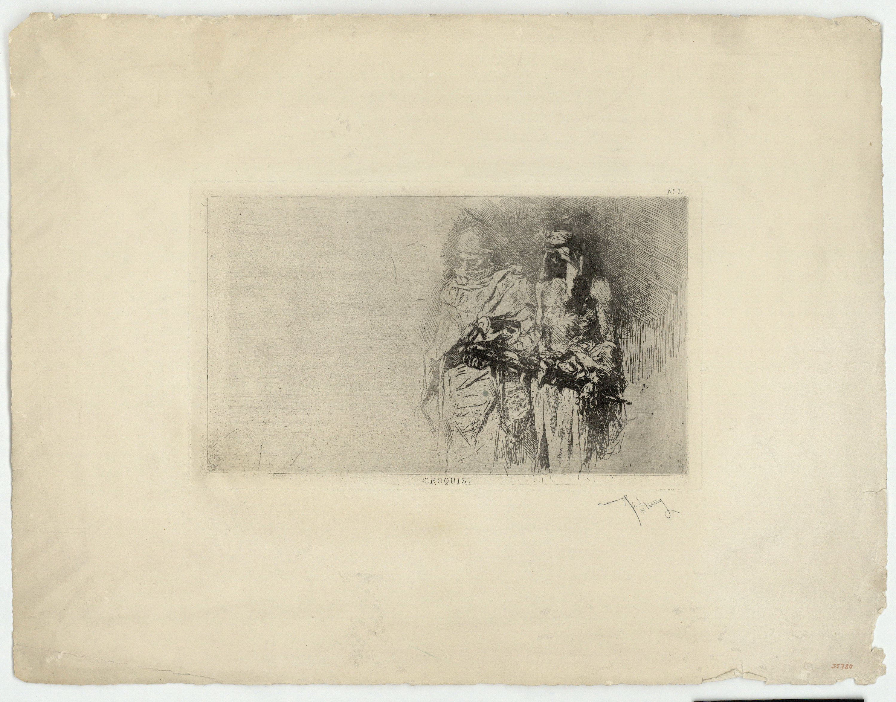 image for: Marià Fortuny - Croquis (marroquins) - Cap a 1860-1862