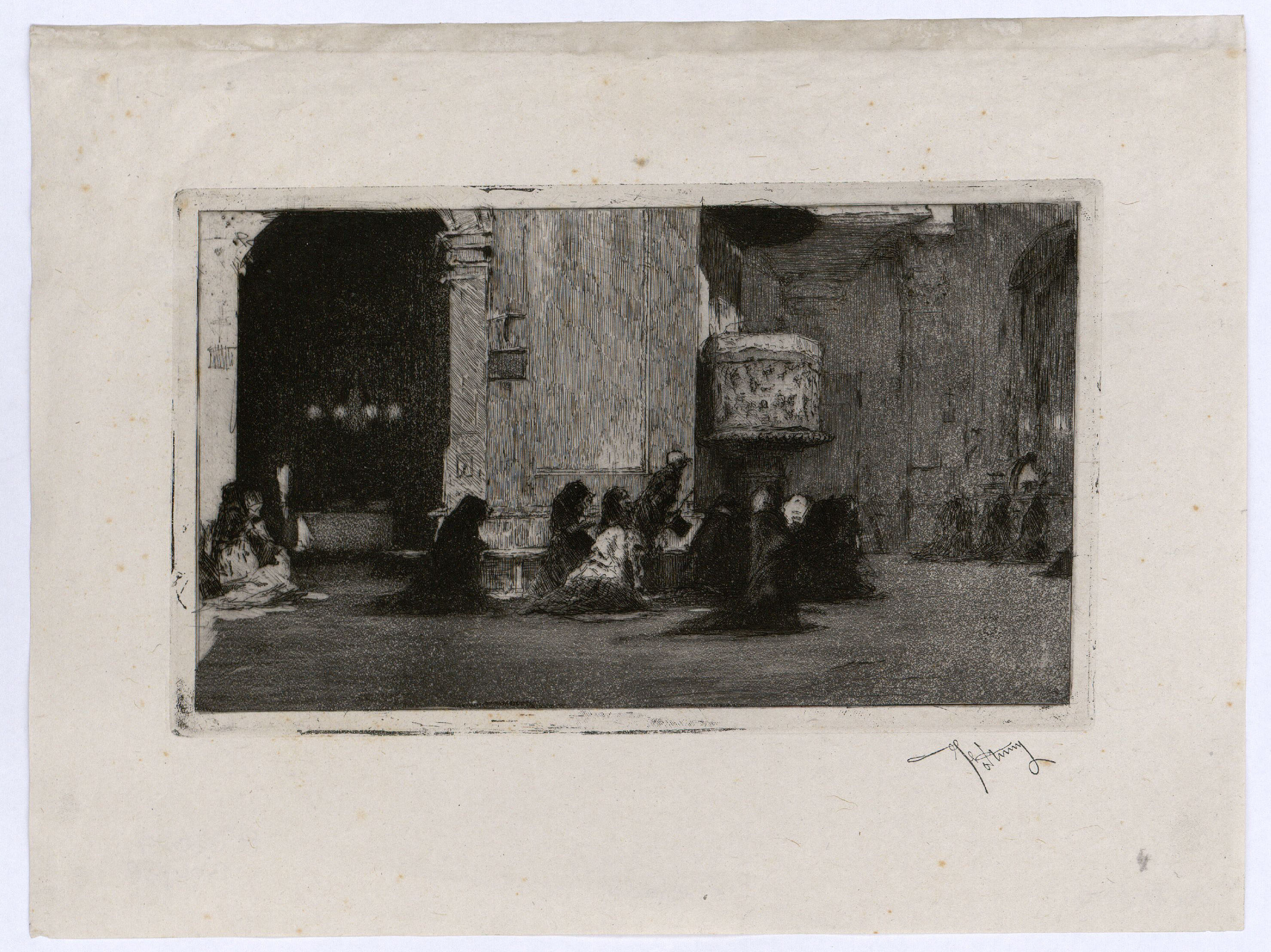 image for: Marià Fortuny - Interior de l'església de Sant Josep - Cap a 1868