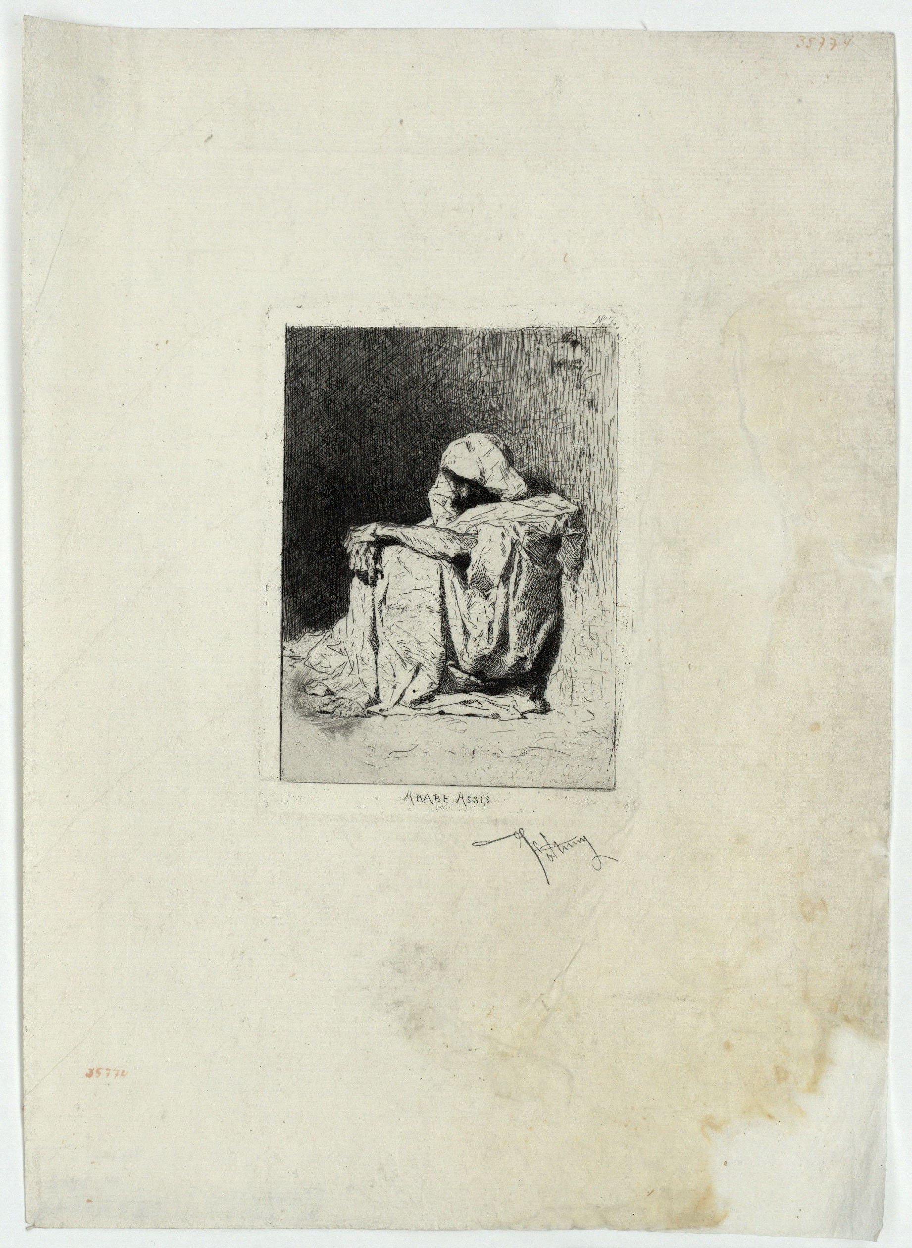 image for: Marià Fortuny - Arabe assis (Àrab assegut) - [no-dating]