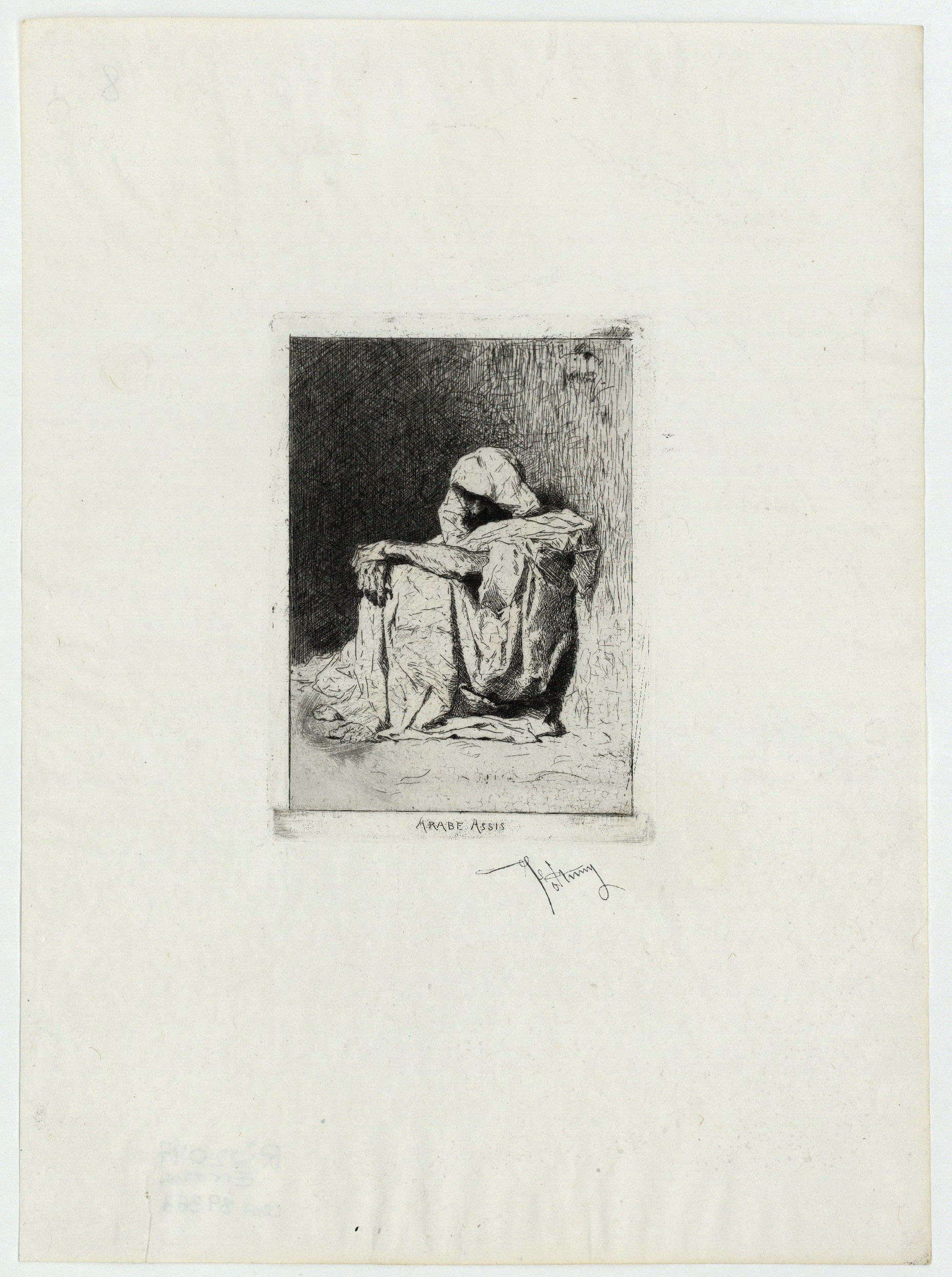 image for: Marià Fortuny - Arabe assis (Àrab assegut) - [no-dating]