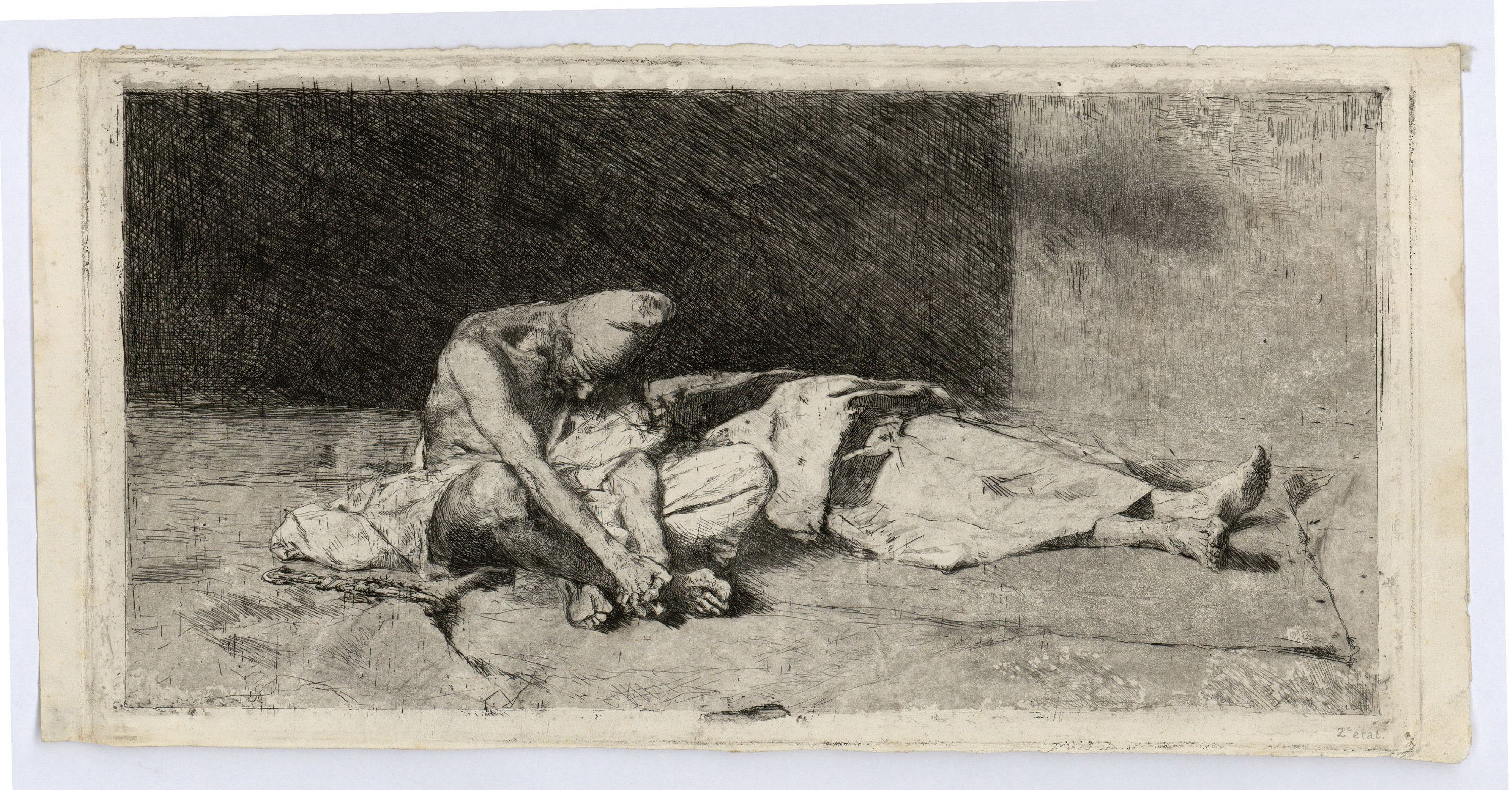image for: Marià Fortuny - Àrab vetllant el cadàver del seu amic - 1866
