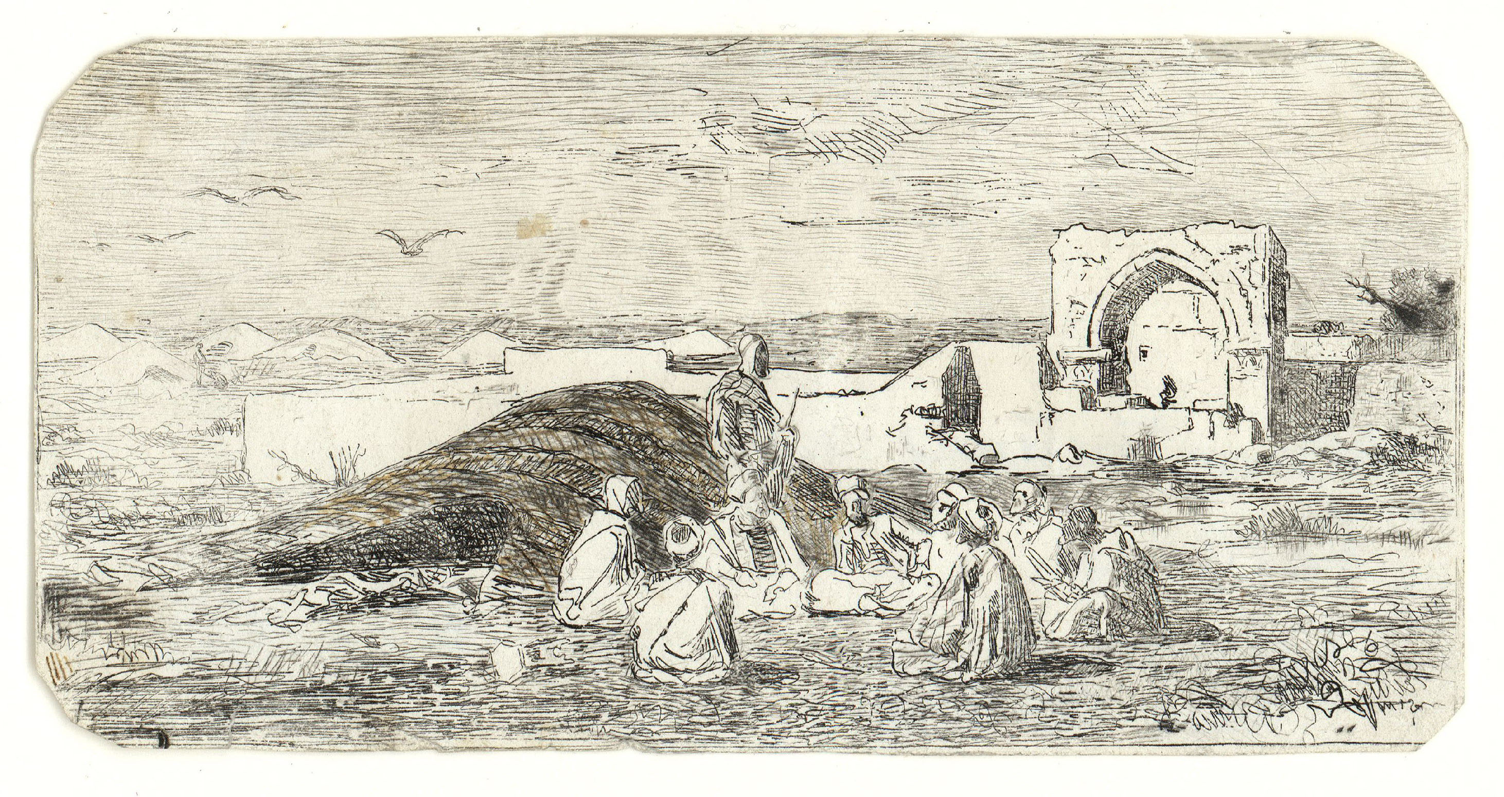 image for: Marià Fortuny - Marroquins al desert - Cap a 1860-1862