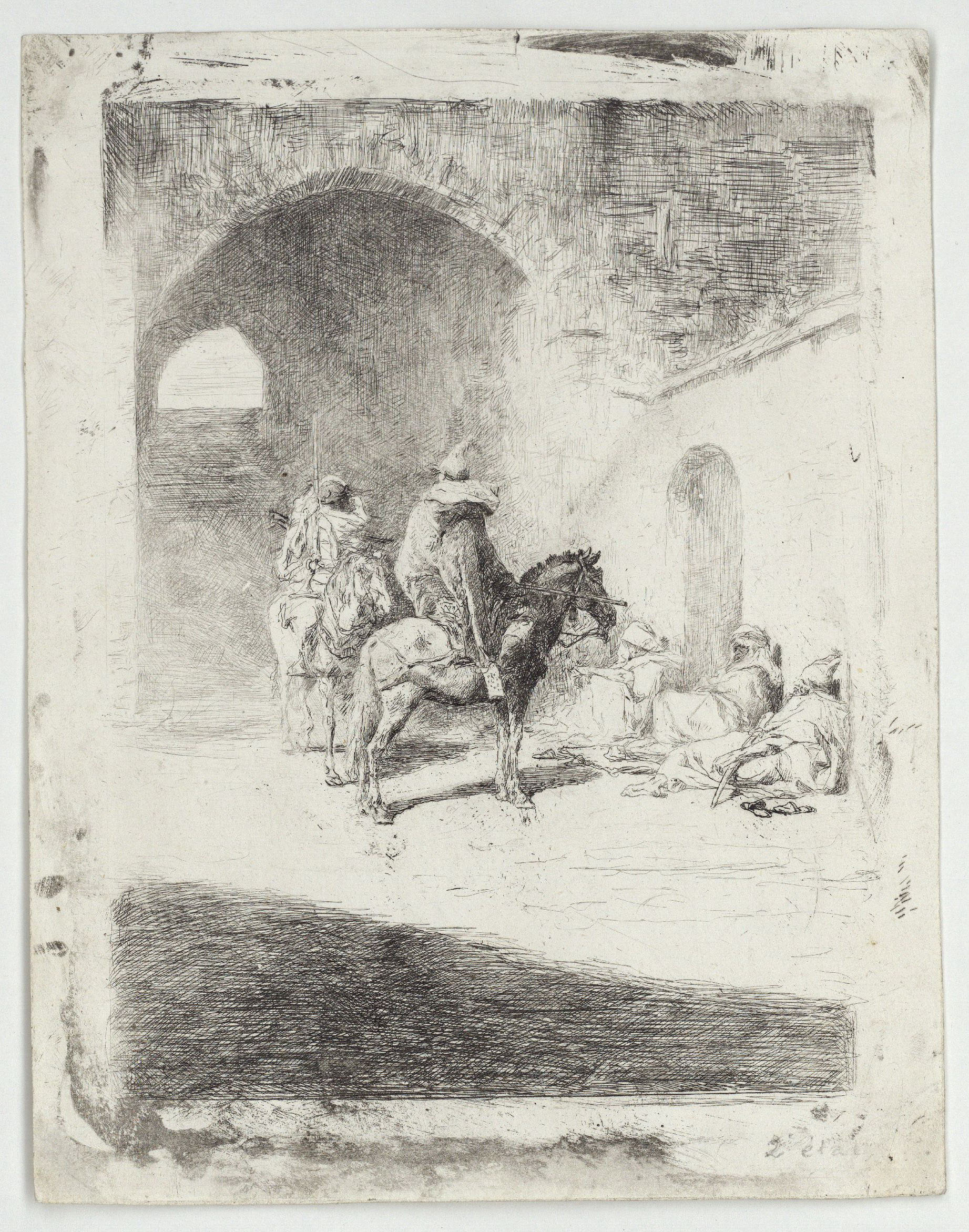 image for: Marià Fortuny - Guàrdia de la qasba a Tetuan - Cap a 1861