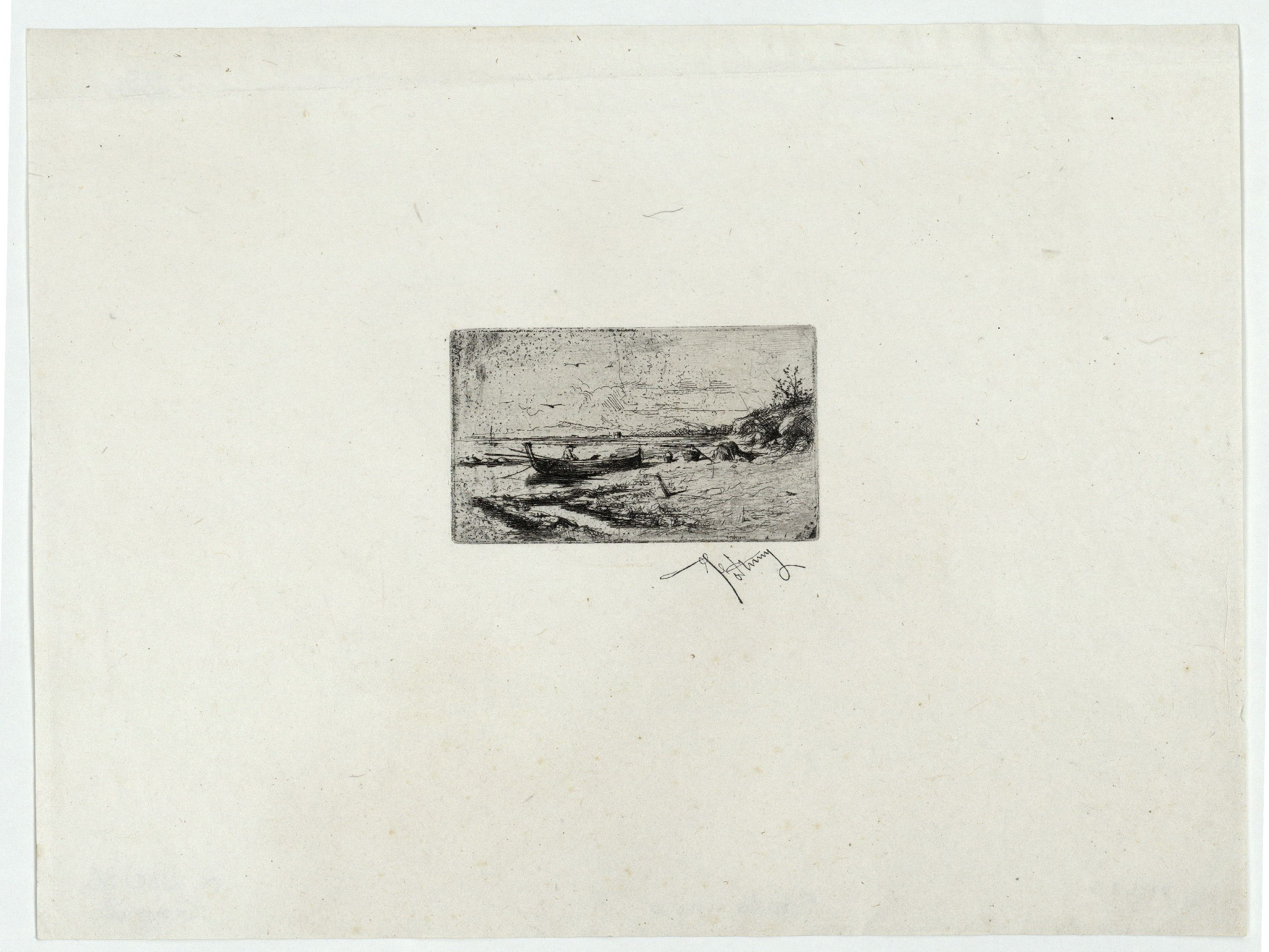 image for: Marià Fortuny - Barca a la platja - [no-dating]