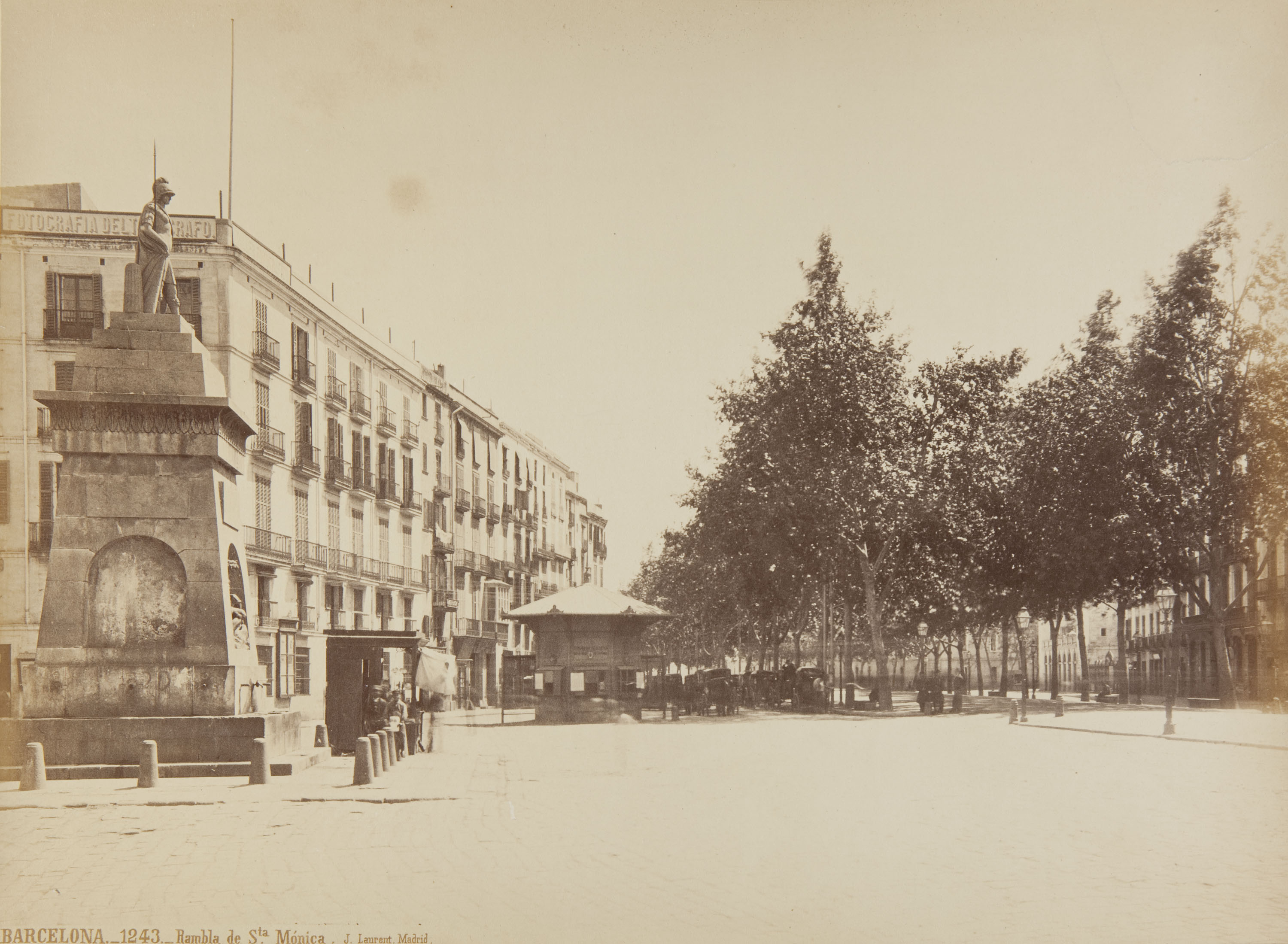 image for: Jean Laurent - Barcelona. Rambla de Sta. Mónica - Cap a 1865