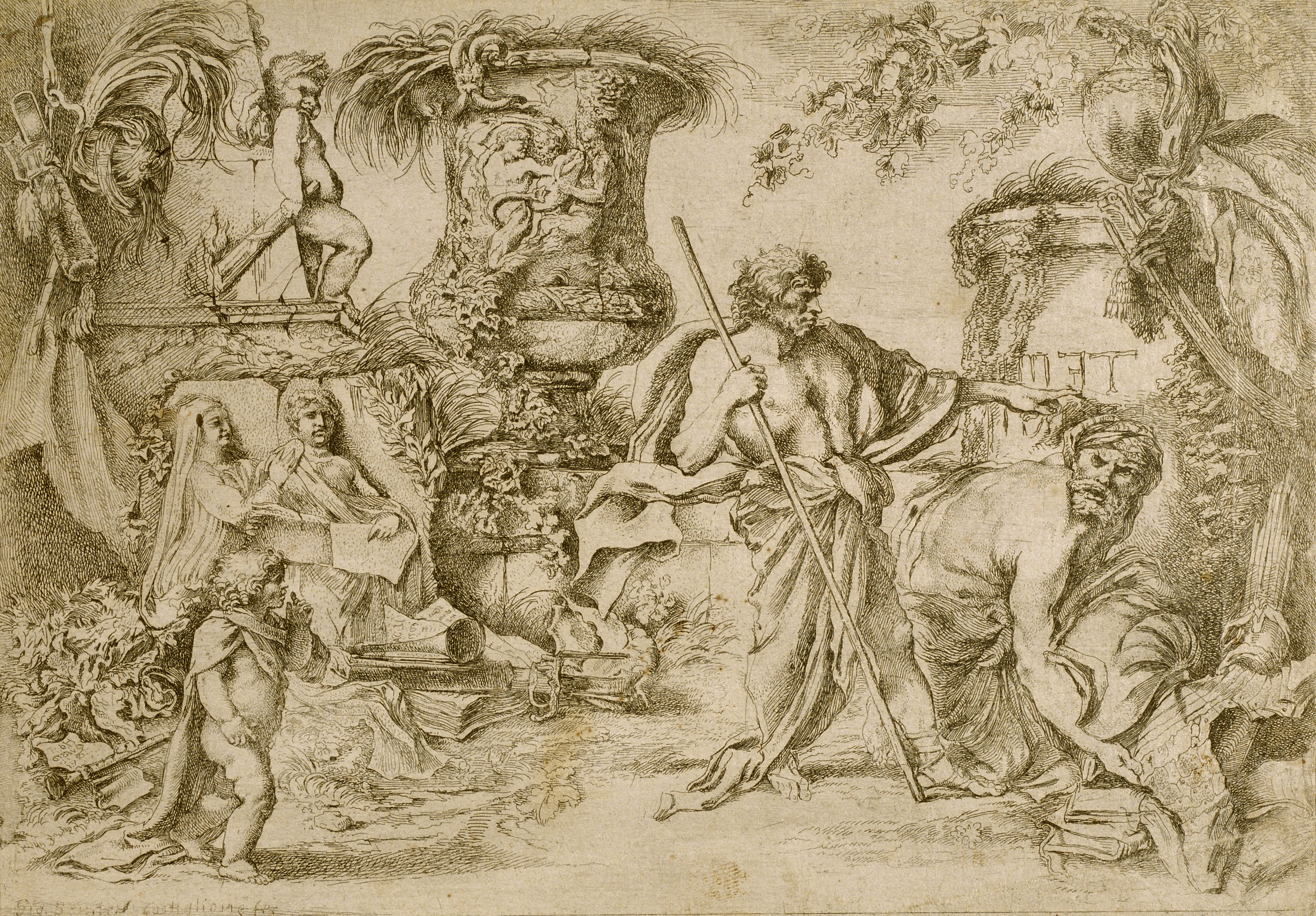 image for: Giovanni Benedetto Castiglione (Il Grechetto) - Temporalis Aeternitas - 1655