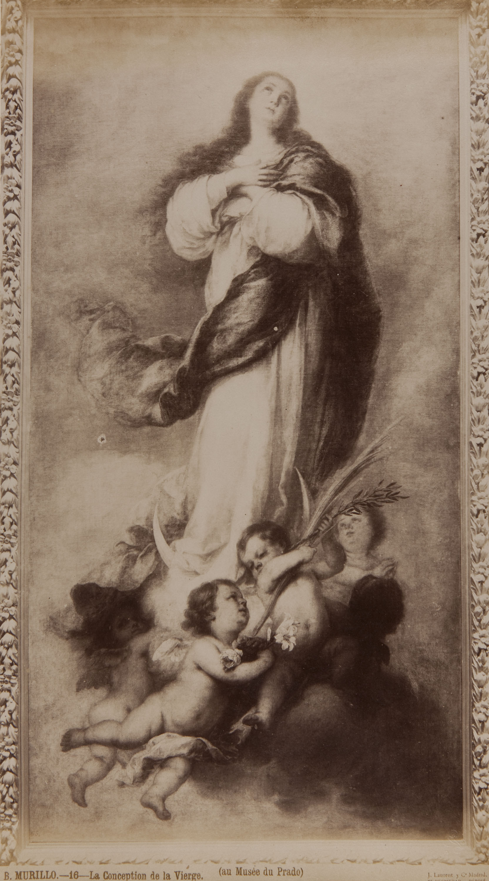 image for: Jean Laurent - B. Murillo. La conception de la Vierge (au Musée du Prado) - Cap a 1865