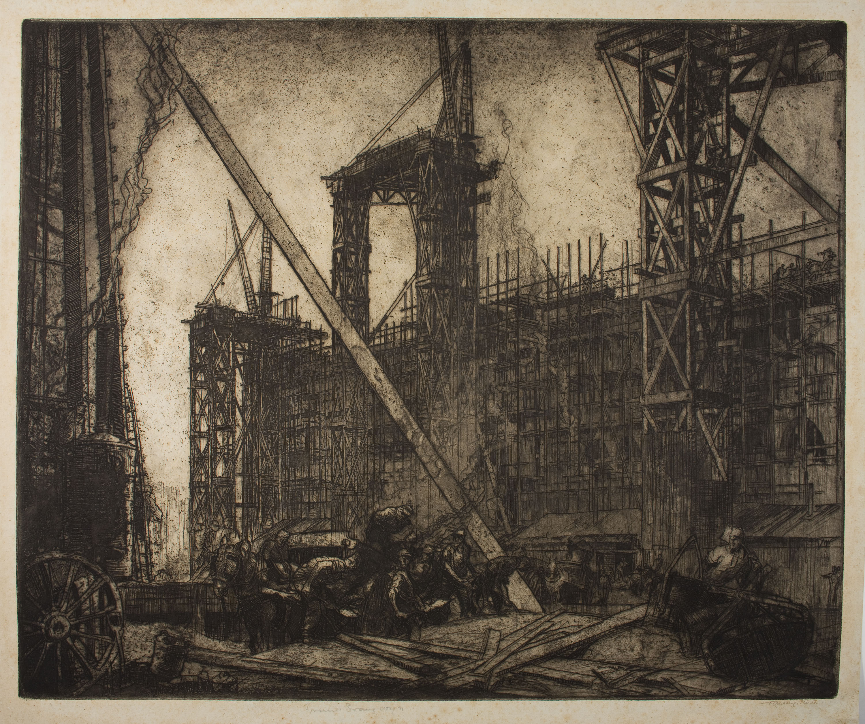 image for: Frank Brangwyn - Construcció del museu de South Kensington - Cap a 1907
