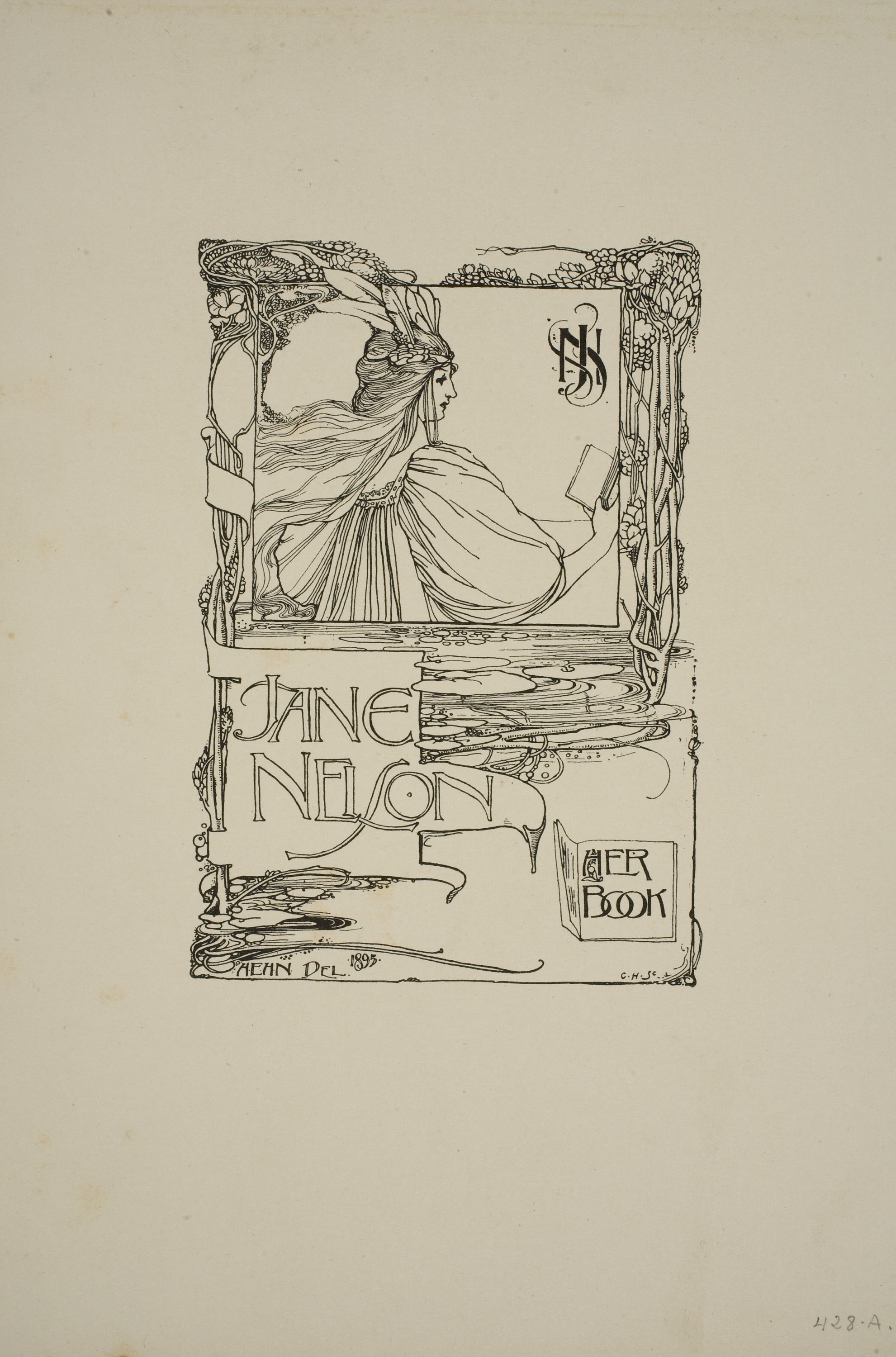 image for: Harold E.H. Nelson - Ex-libris Jane Nelson - 1895