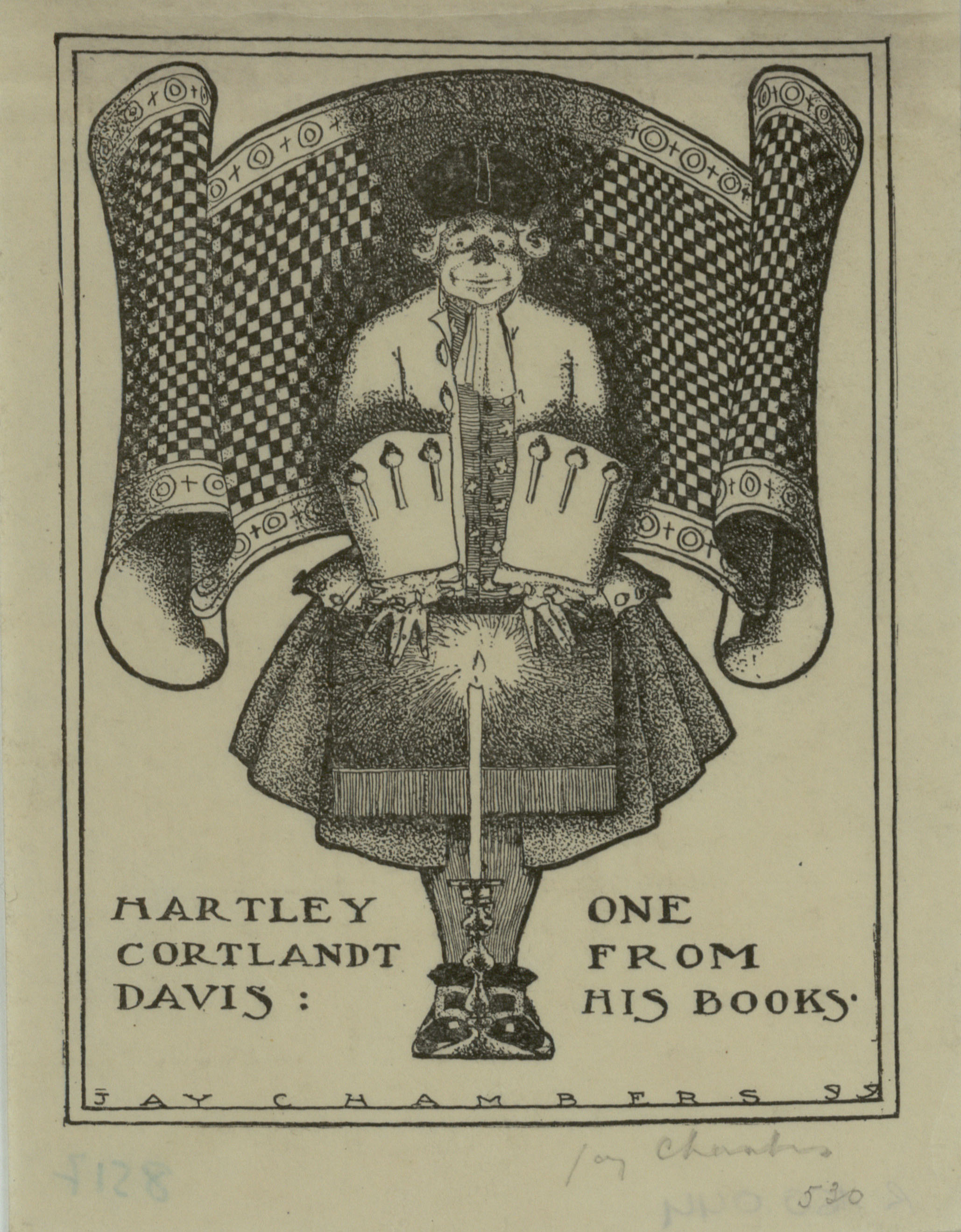 image for: Jay K. Chambers - Ex-libris Martley Cortlandt Davis - 1899