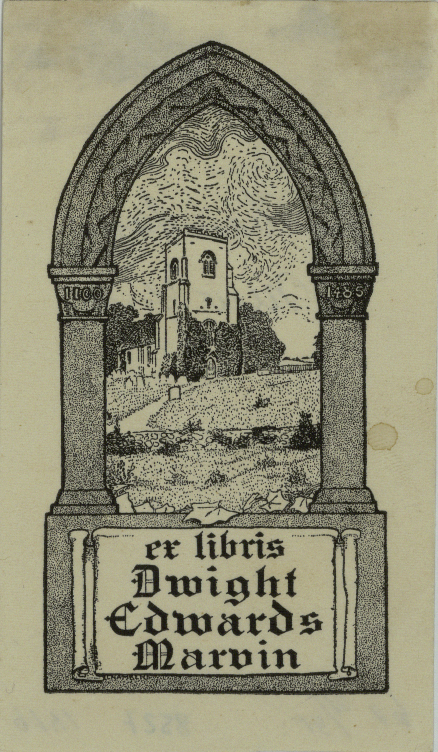 image for: Jay K. Chambers - Ex-libris Dwight Edwards Marvin - Cap a 1902