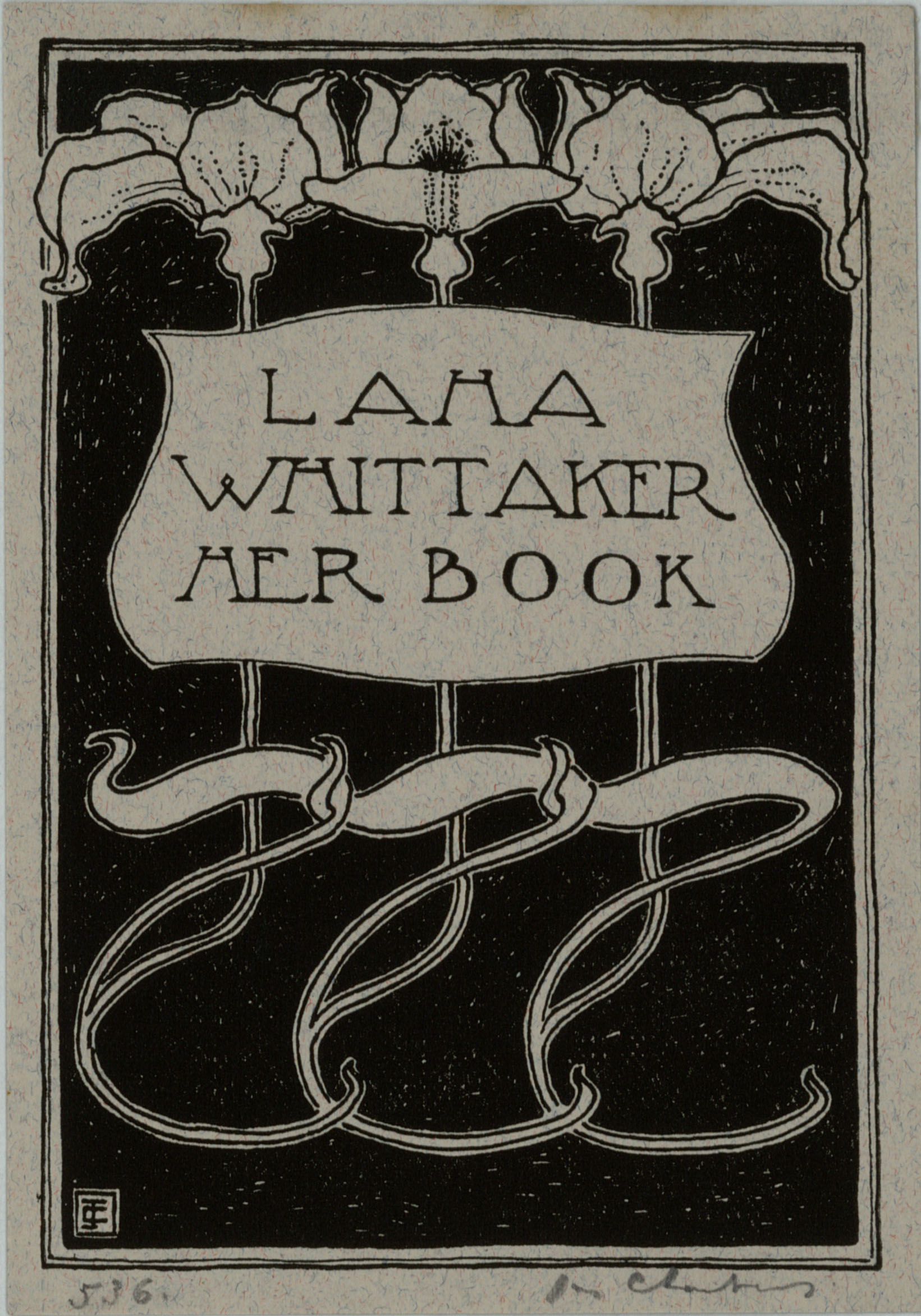 image for: Jay K. Chambers - Ex-libris Laha Whittaker - Cap a 1902