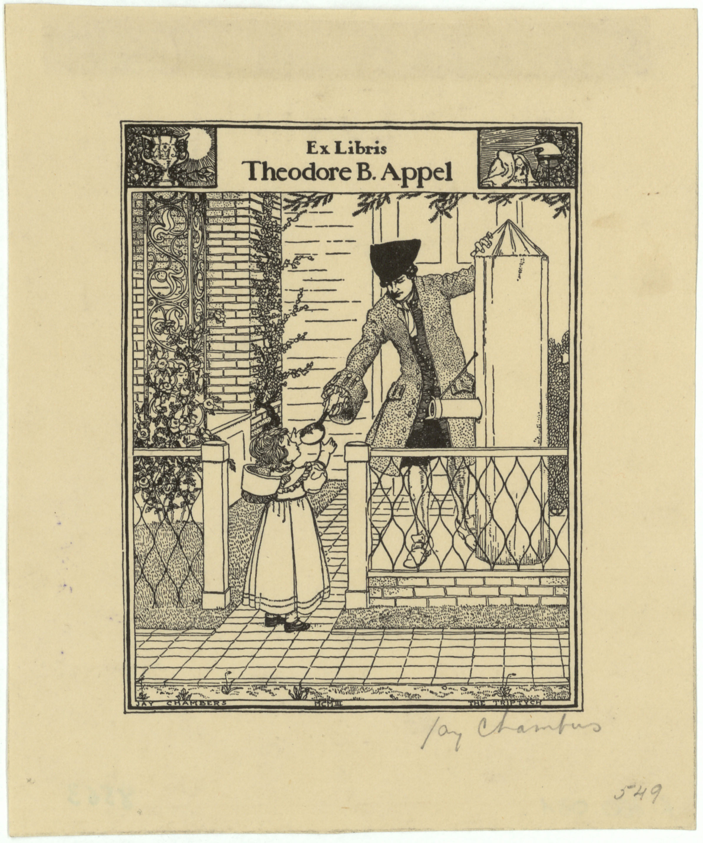 image for: Jay K. Chambers - Ex-libris Theodore B. Appel - 1903