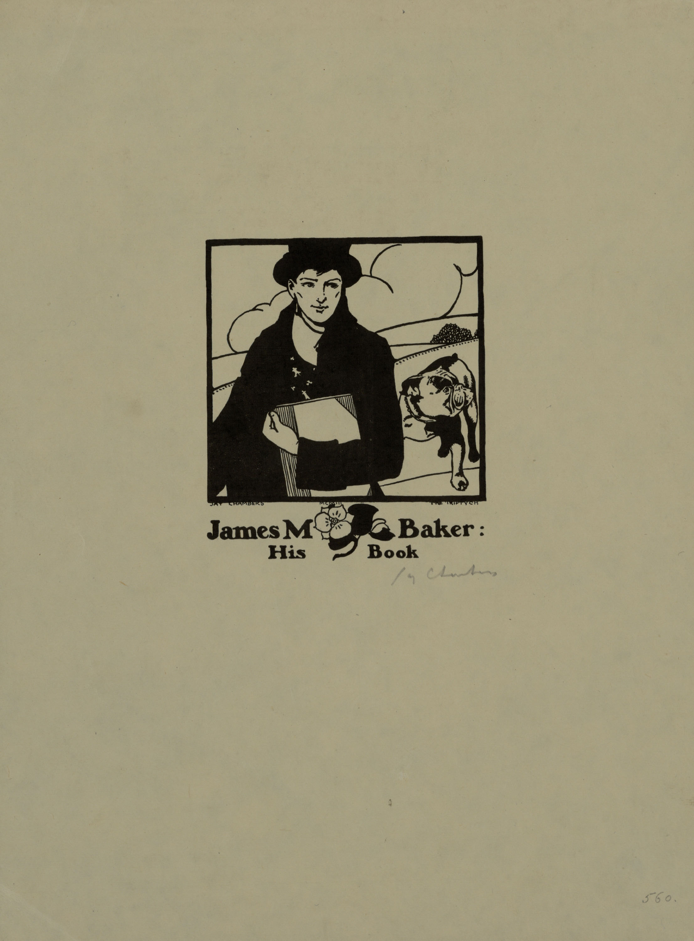 image for: Jay K. Chambers - Ex-libris James M. Baker - Cap a 1902