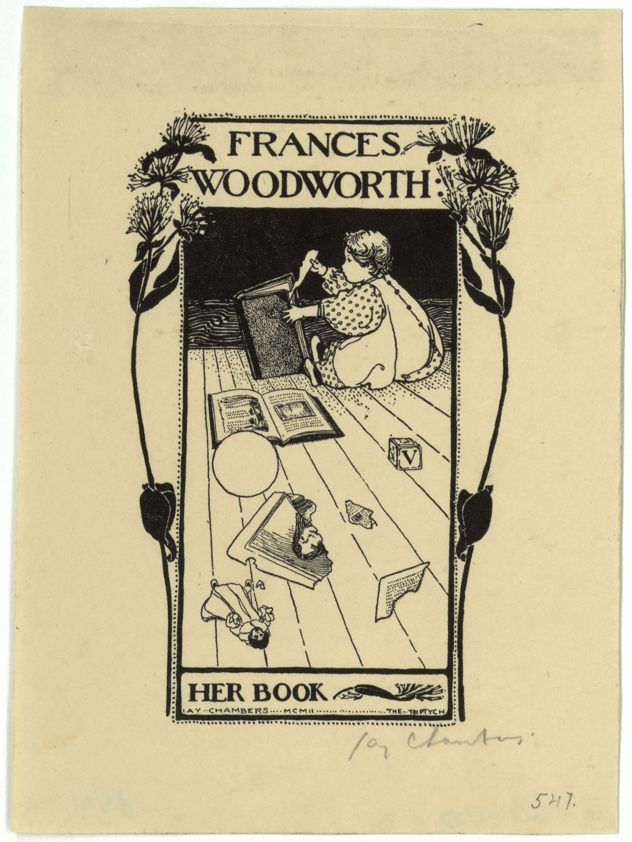 image for: Jay K. Chambers - Ex-libris Frances Woodworth - 1902