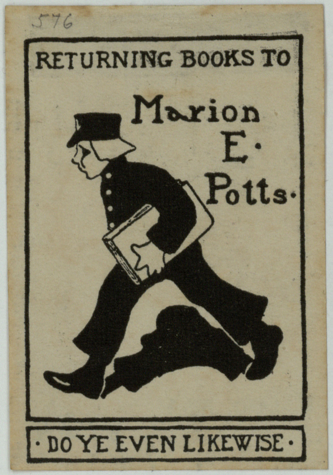 image for: Wilbur Macey Stone - Ex-libris Marion E. Potts - Cap a 1900