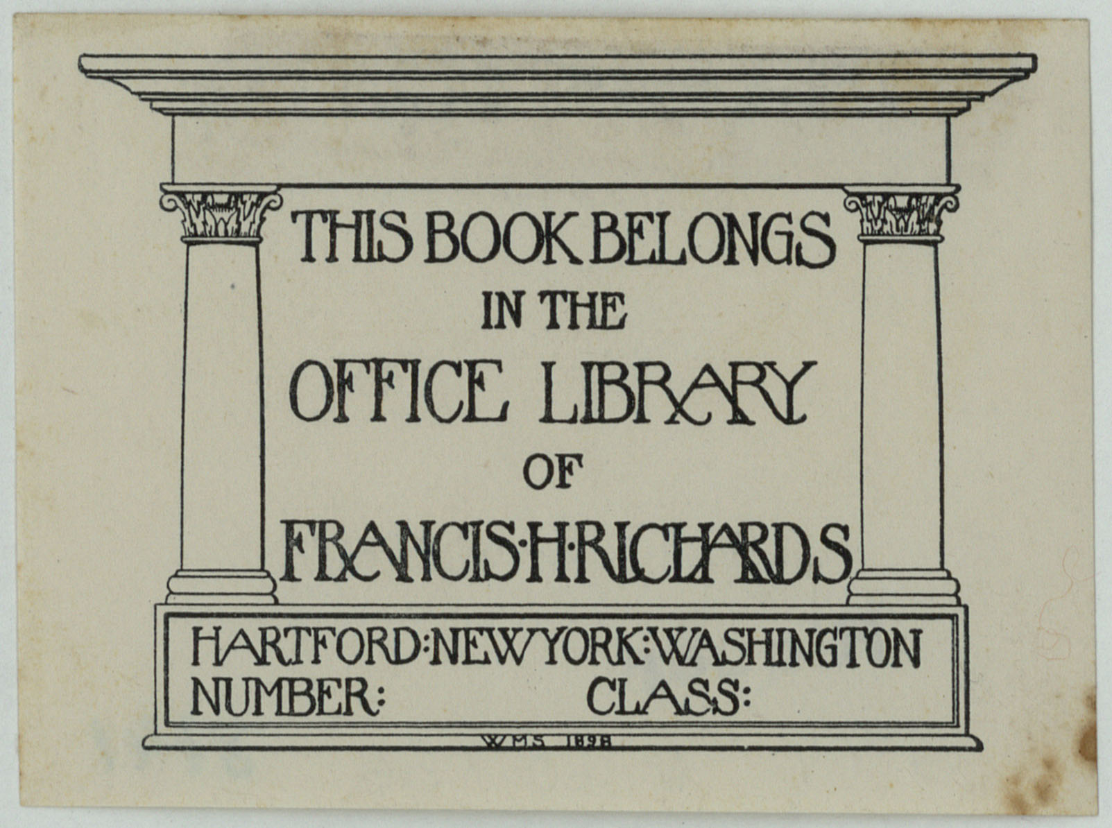 image for: Wilbur Macey Stone - Ex-libris Francis H. Richards - 1898