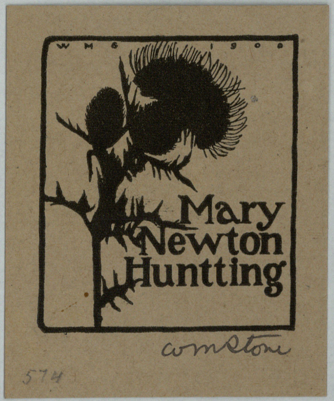 image for: Wilbur Macey Stone - Ex-libris Mary Newton Huntting - 1900