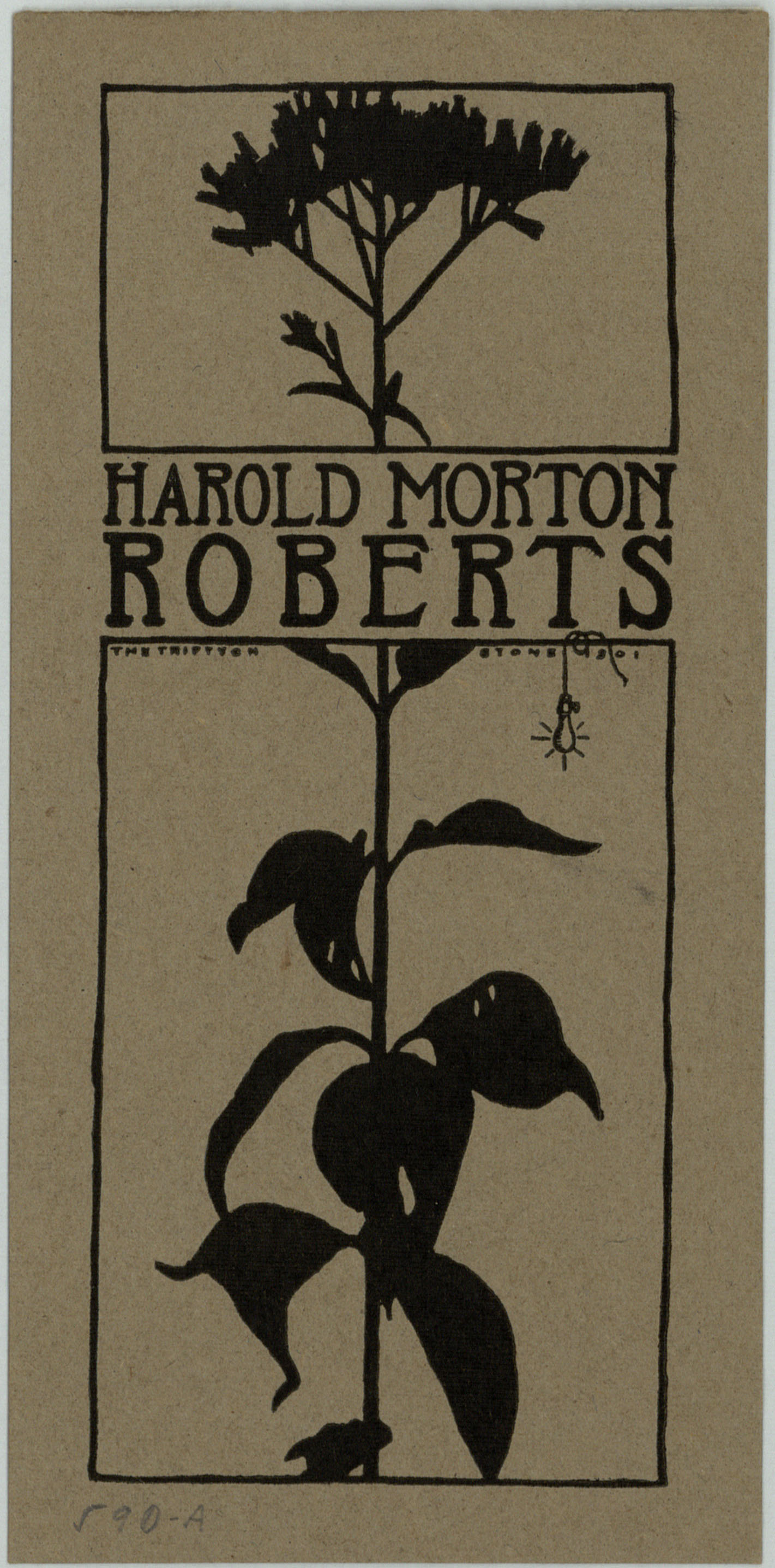image for: Wilbur Macey Stone - Ex-libris Harold Morton Roberts - 1901